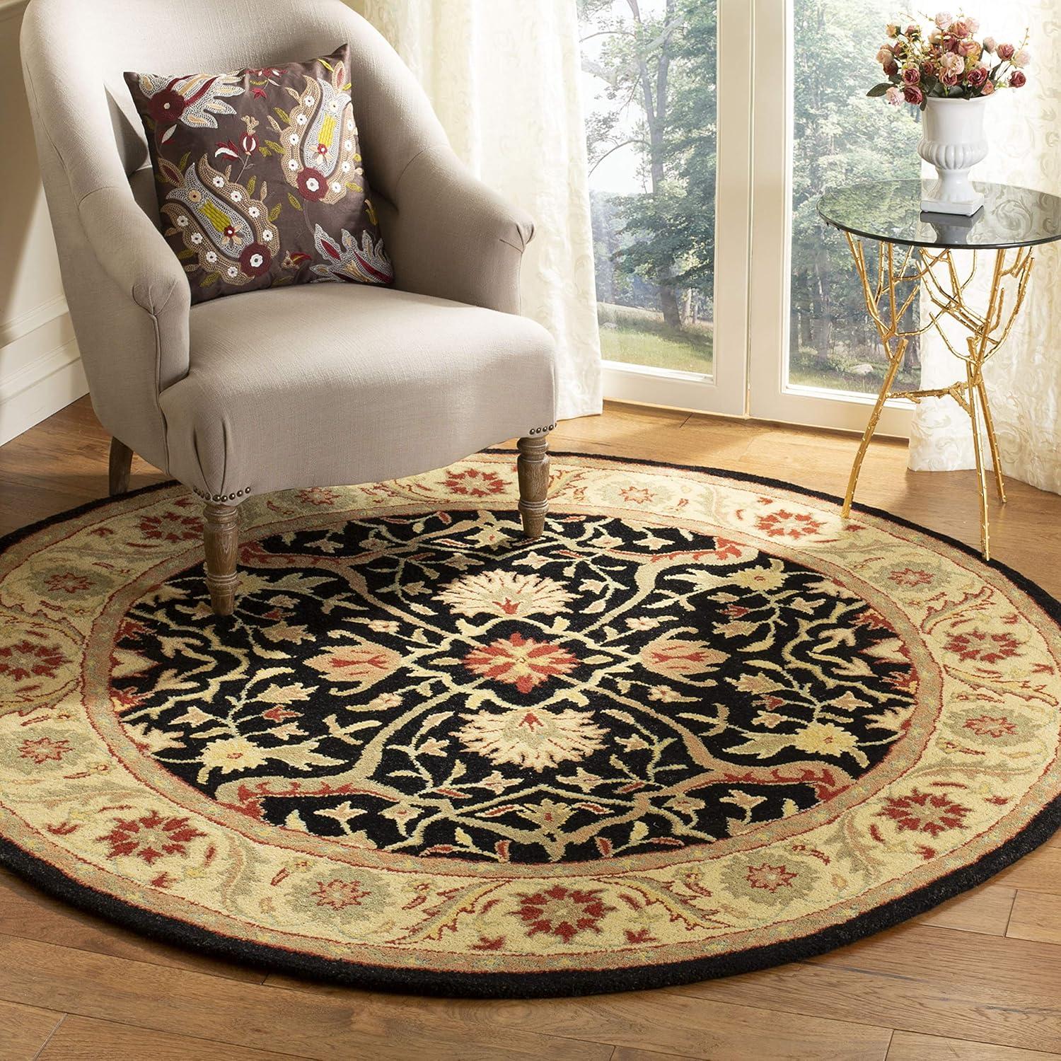 image:imageSAFAVIEH Antiquity Collection Area Rug 5 x 8 Ivory Handmade Traditional Oriental Wool Ideal for High Traffic Areas in Living Room Bedroom AT14ABlack