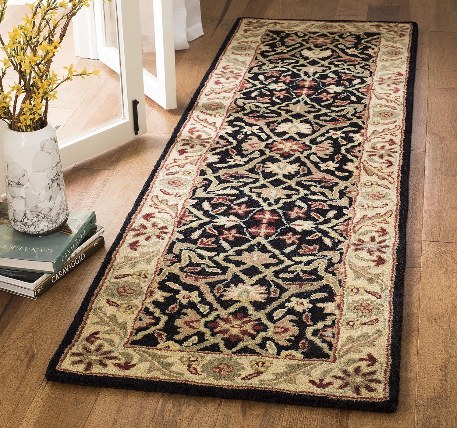 image:imageSAFAVIEH Antiquity Collection Area Rug 5 x 8 Ivory Handmade Traditional Oriental Wool Ideal for High Traffic Areas in Living Room Bedroom AT14ABlack