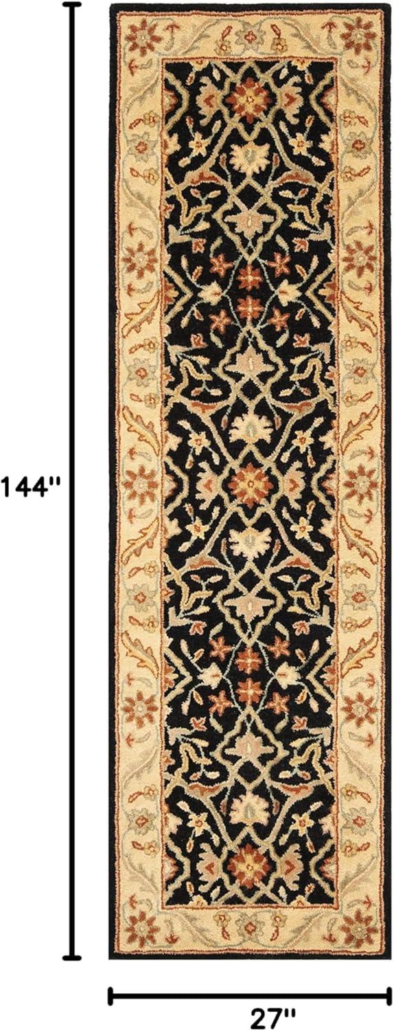 image:imageSAFAVIEH Antiquity Collection Area Rug 5 x 8 Ivory Handmade Traditional Oriental Wool Ideal for High Traffic Areas in Living Room Bedroom AT14ABlack