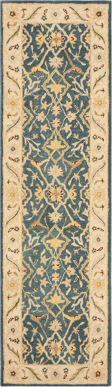 image:imageSAFAVIEH Antiquity Collection Area Rug 5 x 8 Ivory Handmade Traditional Oriental Wool Ideal for High Traffic Areas in Living Room Bedroom AT14ABlue
