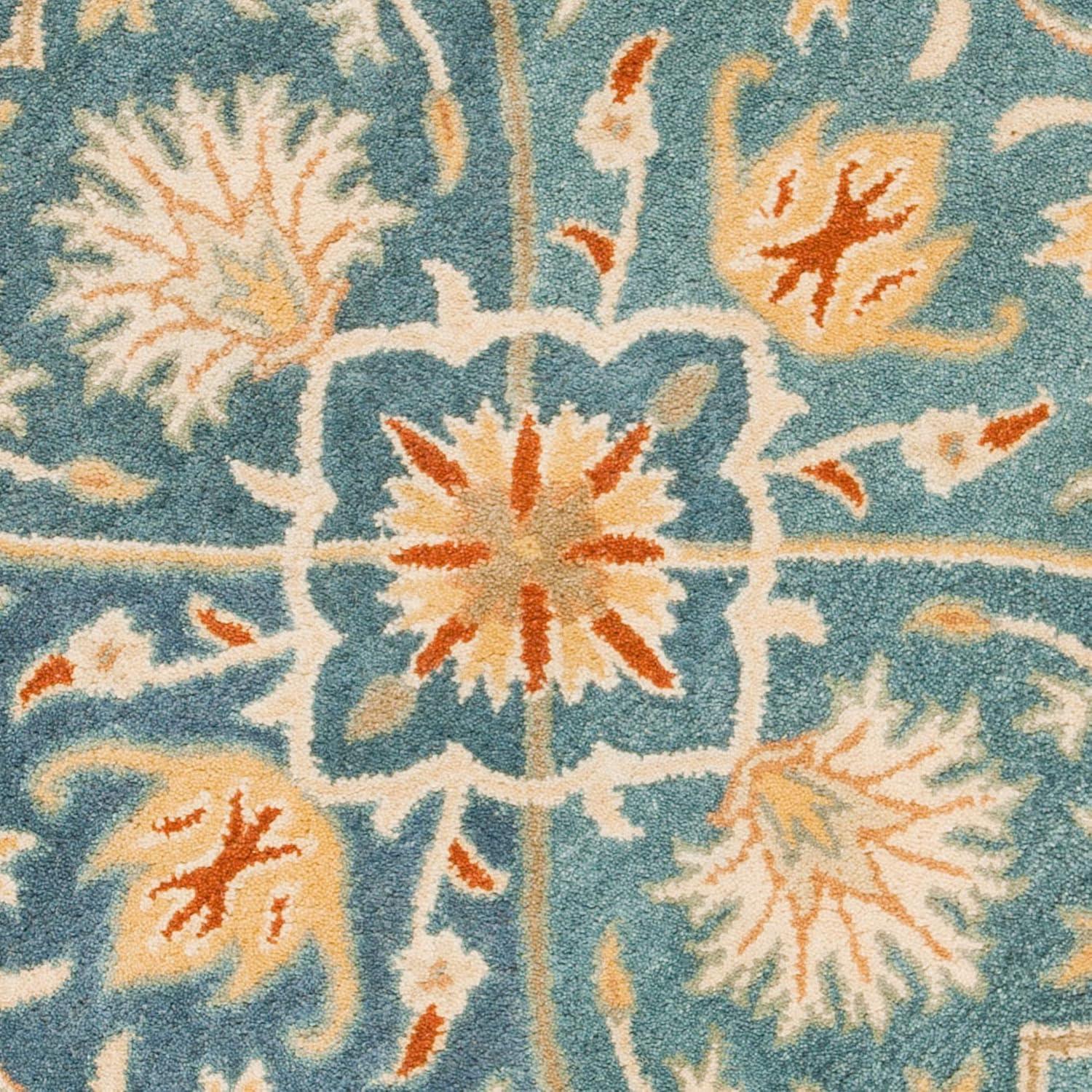 image:imageSAFAVIEH Antiquity Collection Area Rug 5 x 8 Ivory Handmade Traditional Oriental Wool Ideal for High Traffic Areas in Living Room Bedroom AT14ABlue