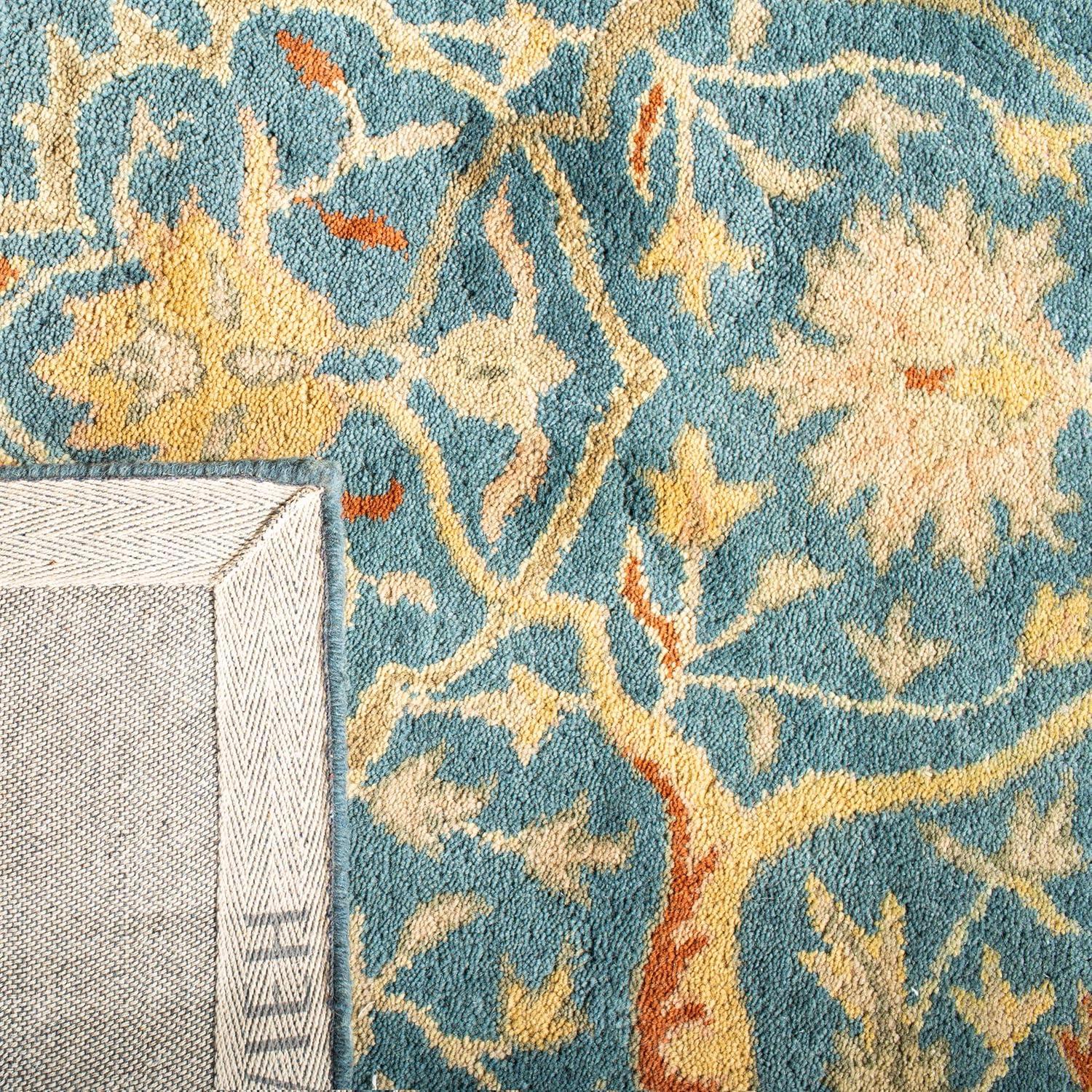 image:imageSAFAVIEH Antiquity Collection Area Rug 5 x 8 Ivory Handmade Traditional Oriental Wool Ideal for High Traffic Areas in Living Room Bedroom AT14ABlue