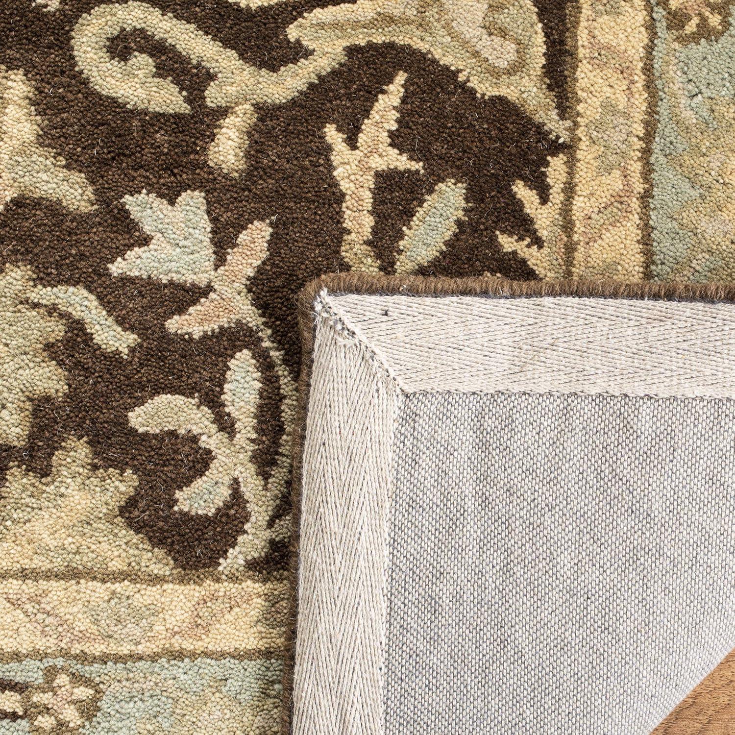 image:imageSAFAVIEH Antiquity Collection Area Rug 5 x 8 Ivory Handmade Traditional Oriental Wool Ideal for High Traffic Areas in Living Room Bedroom AT14ABrownGreen