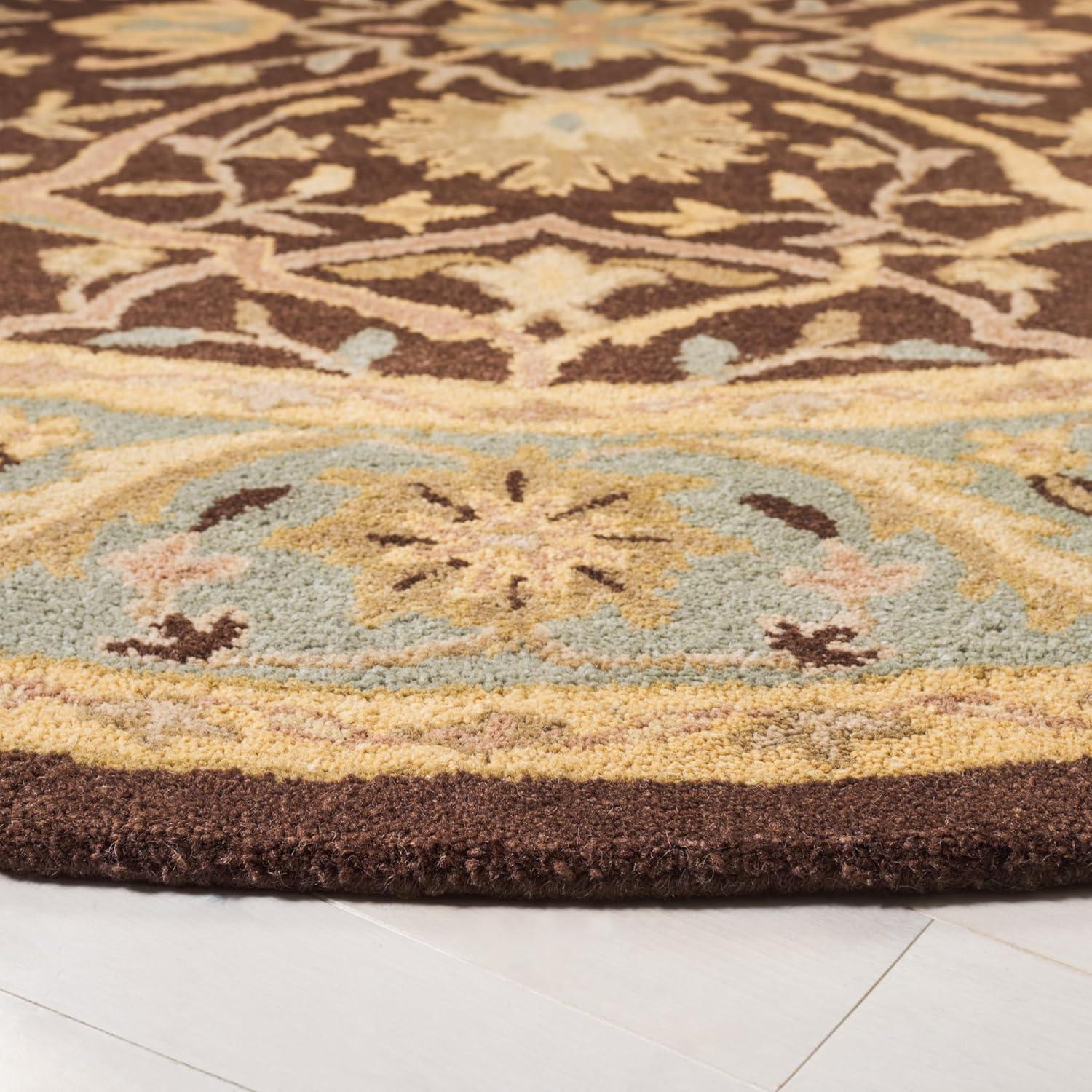 image:imageSAFAVIEH Antiquity Collection Area Rug 5 x 8 Ivory Handmade Traditional Oriental Wool Ideal for High Traffic Areas in Living Room Bedroom AT14ABrownGreen