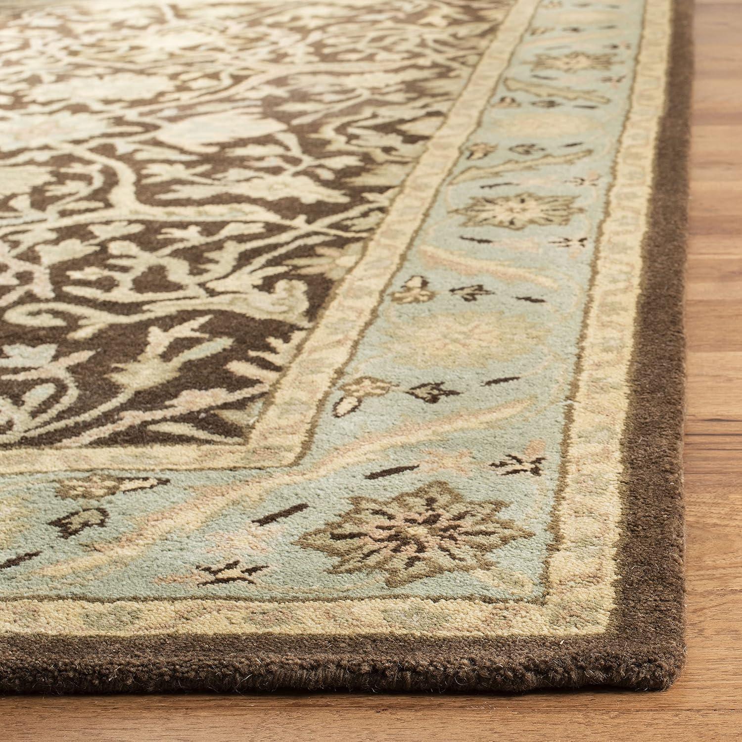 image:imageSAFAVIEH Antiquity Collection Area Rug 5 x 8 Ivory Handmade Traditional Oriental Wool Ideal for High Traffic Areas in Living Room Bedroom AT14ABrownGreen