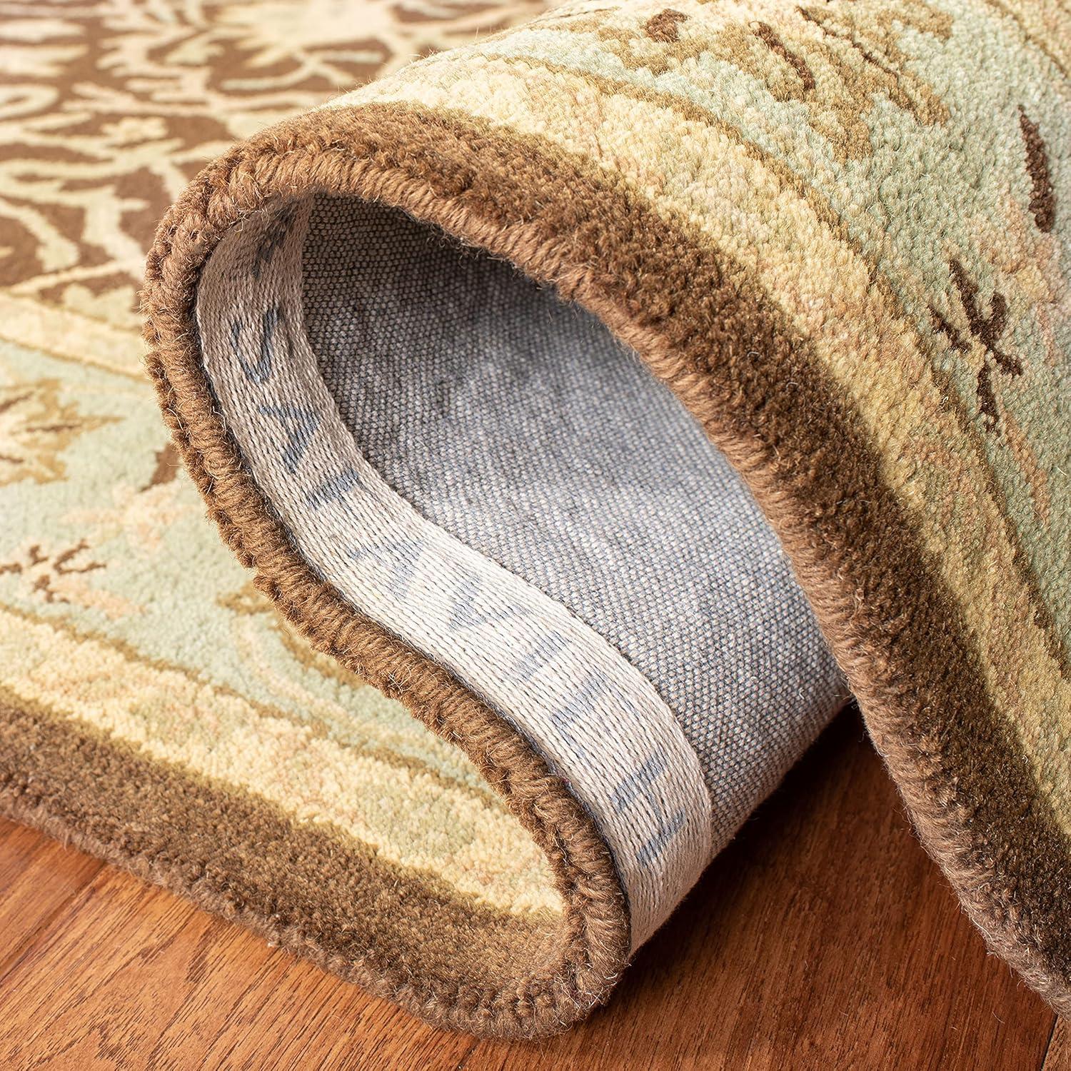 image:imageSAFAVIEH Antiquity Collection Area Rug 5 x 8 Ivory Handmade Traditional Oriental Wool Ideal for High Traffic Areas in Living Room Bedroom AT14ABrownGreen