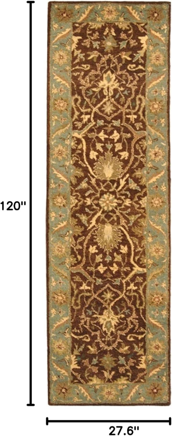 image:imageSAFAVIEH Antiquity Collection Area Rug 5 x 8 Ivory Handmade Traditional Oriental Wool Ideal for High Traffic Areas in Living Room Bedroom AT14ABrownGreen