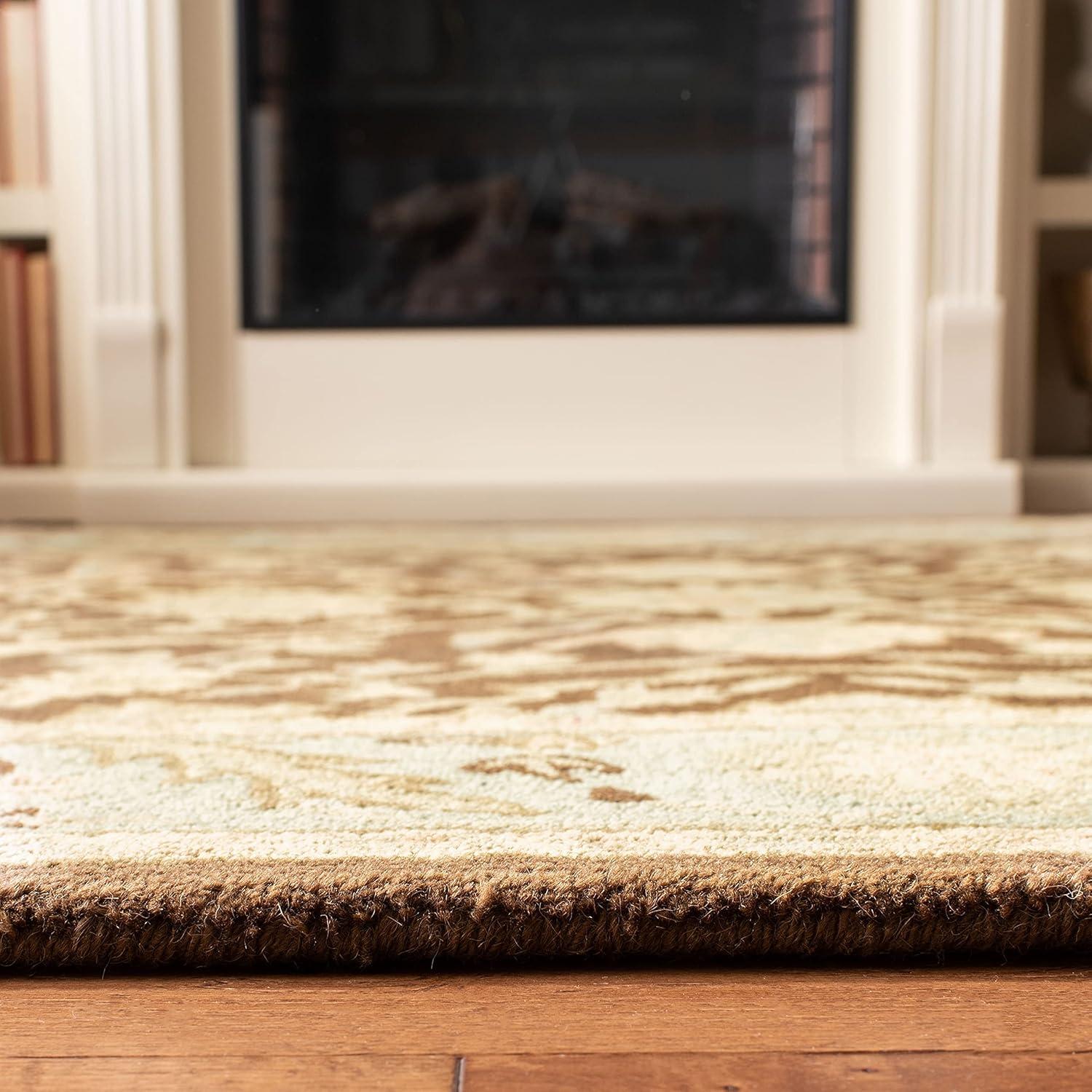 image:imageSAFAVIEH Antiquity Collection Area Rug 5 x 8 Ivory Handmade Traditional Oriental Wool Ideal for High Traffic Areas in Living Room Bedroom AT14ABrownGreen