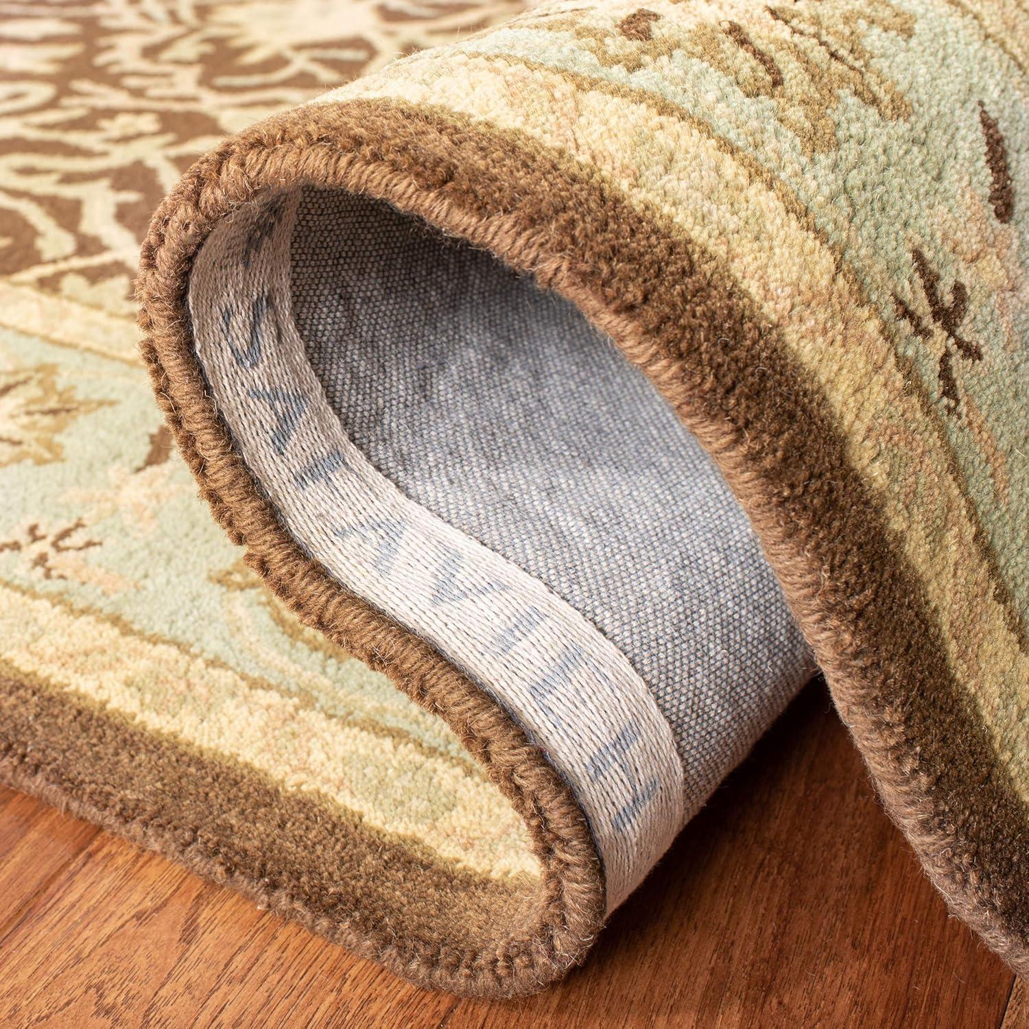 image:imageSAFAVIEH Antiquity Collection Area Rug 5 x 8 Ivory Handmade Traditional Oriental Wool Ideal for High Traffic Areas in Living Room Bedroom AT14ABrownGreen