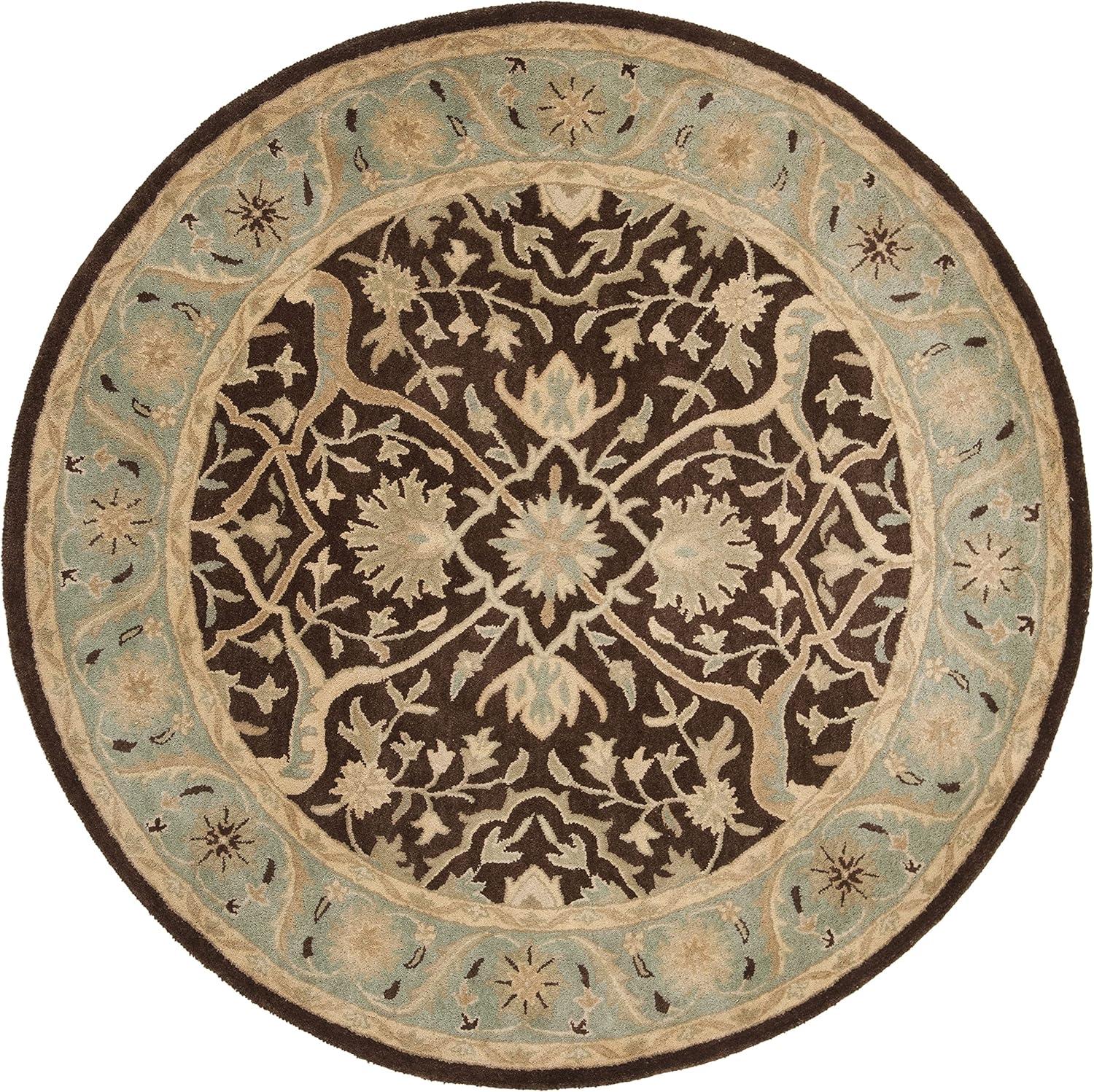 image:imageSAFAVIEH Antiquity Collection Area Rug 5 x 8 Ivory Handmade Traditional Oriental Wool Ideal for High Traffic Areas in Living Room Bedroom AT14ABrownGreen