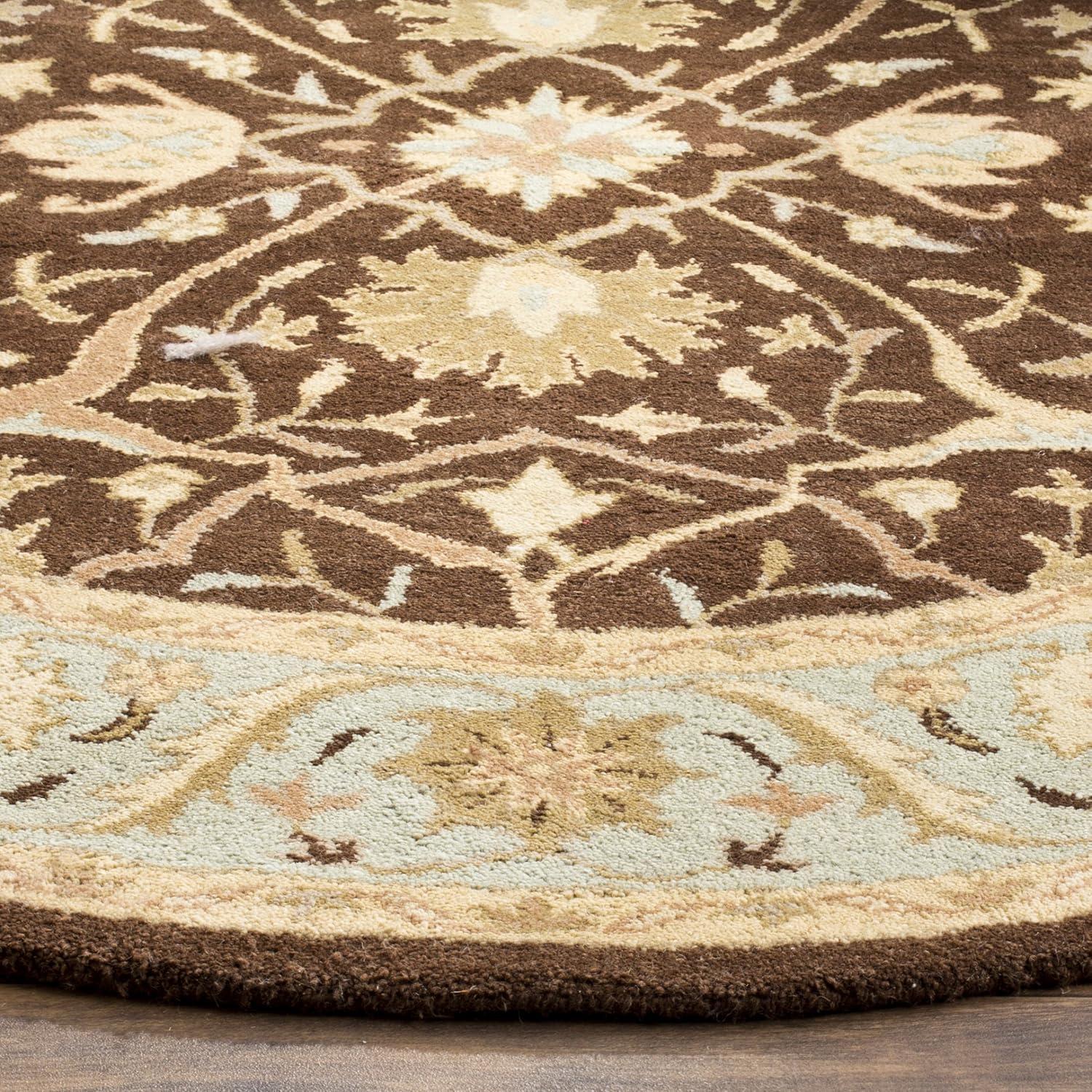 image:imageSAFAVIEH Antiquity Collection Area Rug 5 x 8 Ivory Handmade Traditional Oriental Wool Ideal for High Traffic Areas in Living Room Bedroom AT14ABrownGreen