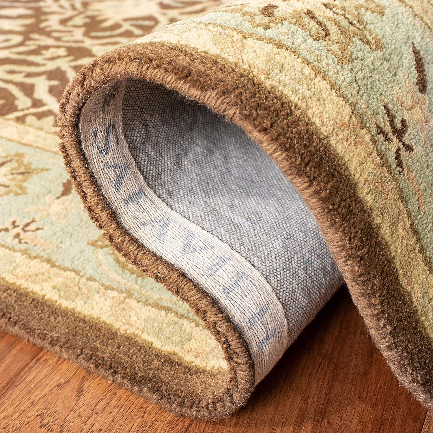 image:imageSAFAVIEH Antiquity Collection Area Rug 5 x 8 Ivory Handmade Traditional Oriental Wool Ideal for High Traffic Areas in Living Room Bedroom AT14ABrownGreen