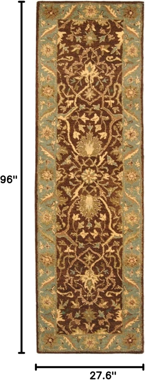image:imageSAFAVIEH Antiquity Collection Area Rug 5 x 8 Ivory Handmade Traditional Oriental Wool Ideal for High Traffic Areas in Living Room Bedroom AT14ABrownGreen