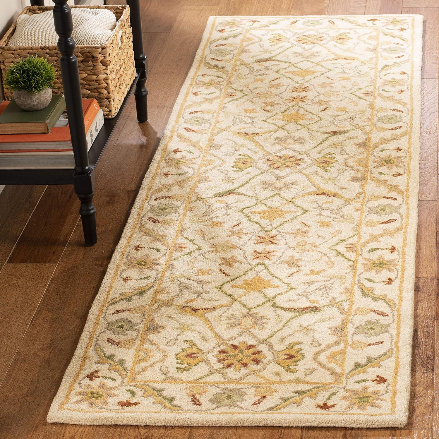 image:imageSAFAVIEH Antiquity Collection Area Rug 5 x 8 Ivory Handmade Traditional Oriental Wool Ideal for High Traffic Areas in Living Room Bedroom AT14AIvory