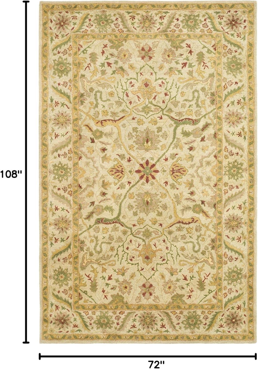 image:imageSAFAVIEH Antiquity Collection Area Rug 5 x 8 Ivory Handmade Traditional Oriental Wool Ideal for High Traffic Areas in Living Room Bedroom AT14AIvory