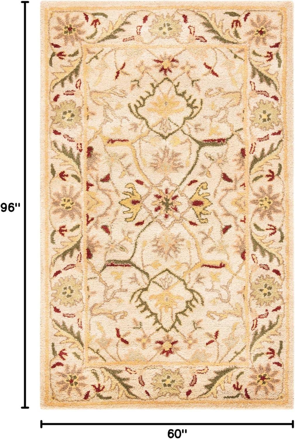 image:imageSAFAVIEH Antiquity Collection Area Rug 5 x 8 Ivory Handmade Traditional Oriental Wool Ideal for High Traffic Areas in Living Room Bedroom AT14AIvory