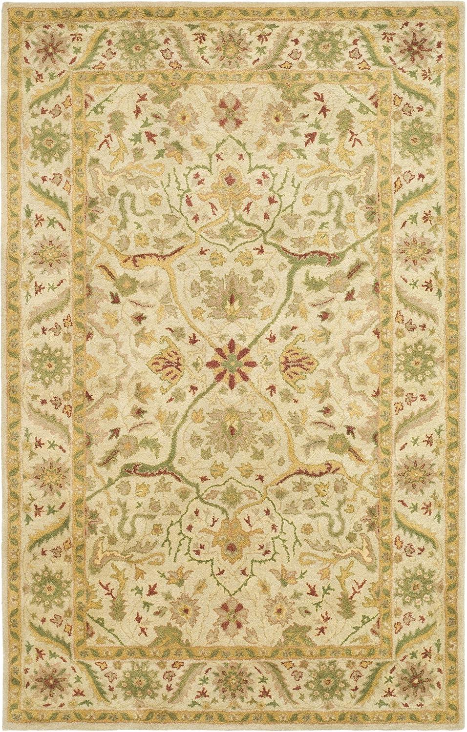 image:imageSAFAVIEH Antiquity Collection Area Rug 5 x 8 Ivory Handmade Traditional Oriental Wool Ideal for High Traffic Areas in Living Room Bedroom AT14AIvory