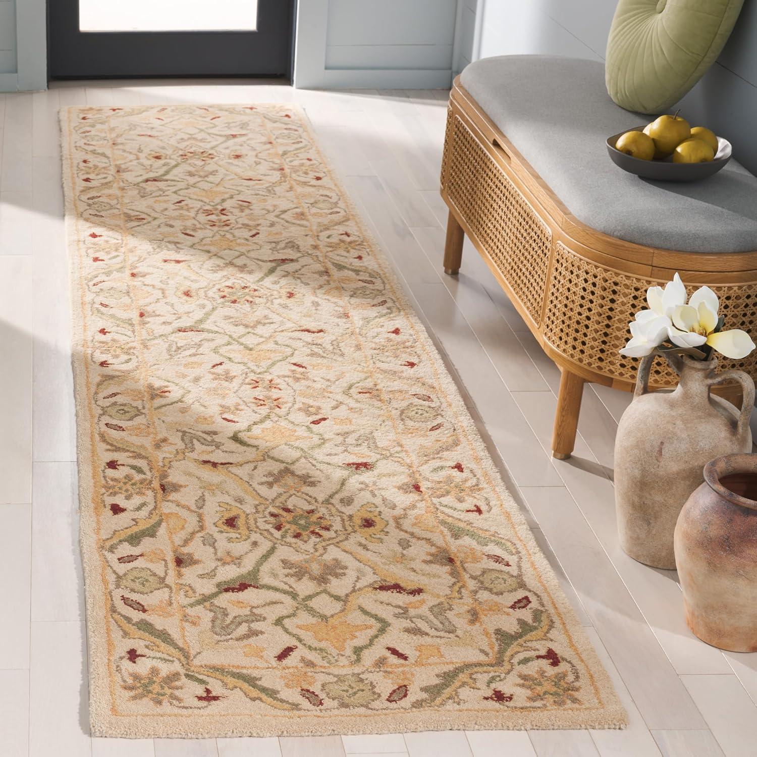 image:imageSAFAVIEH Antiquity Collection Area Rug 5 x 8 Ivory Handmade Traditional Oriental Wool Ideal for High Traffic Areas in Living Room Bedroom AT14AIvory