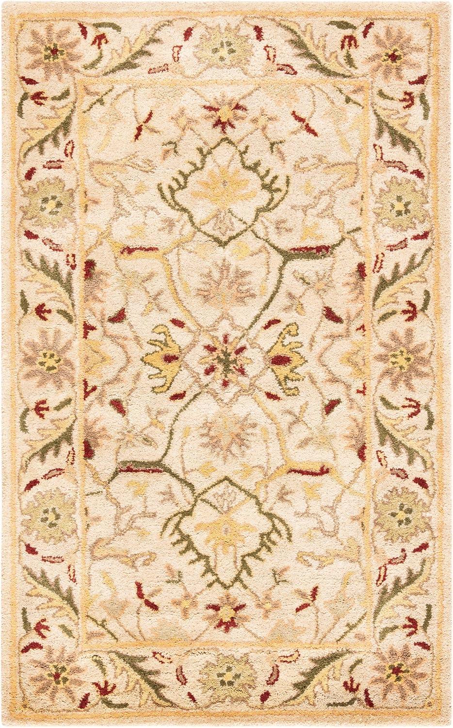 image:imageSAFAVIEH Antiquity Collection Area Rug 5 x 8 Ivory Handmade Traditional Oriental Wool Ideal for High Traffic Areas in Living Room Bedroom AT14AIvory