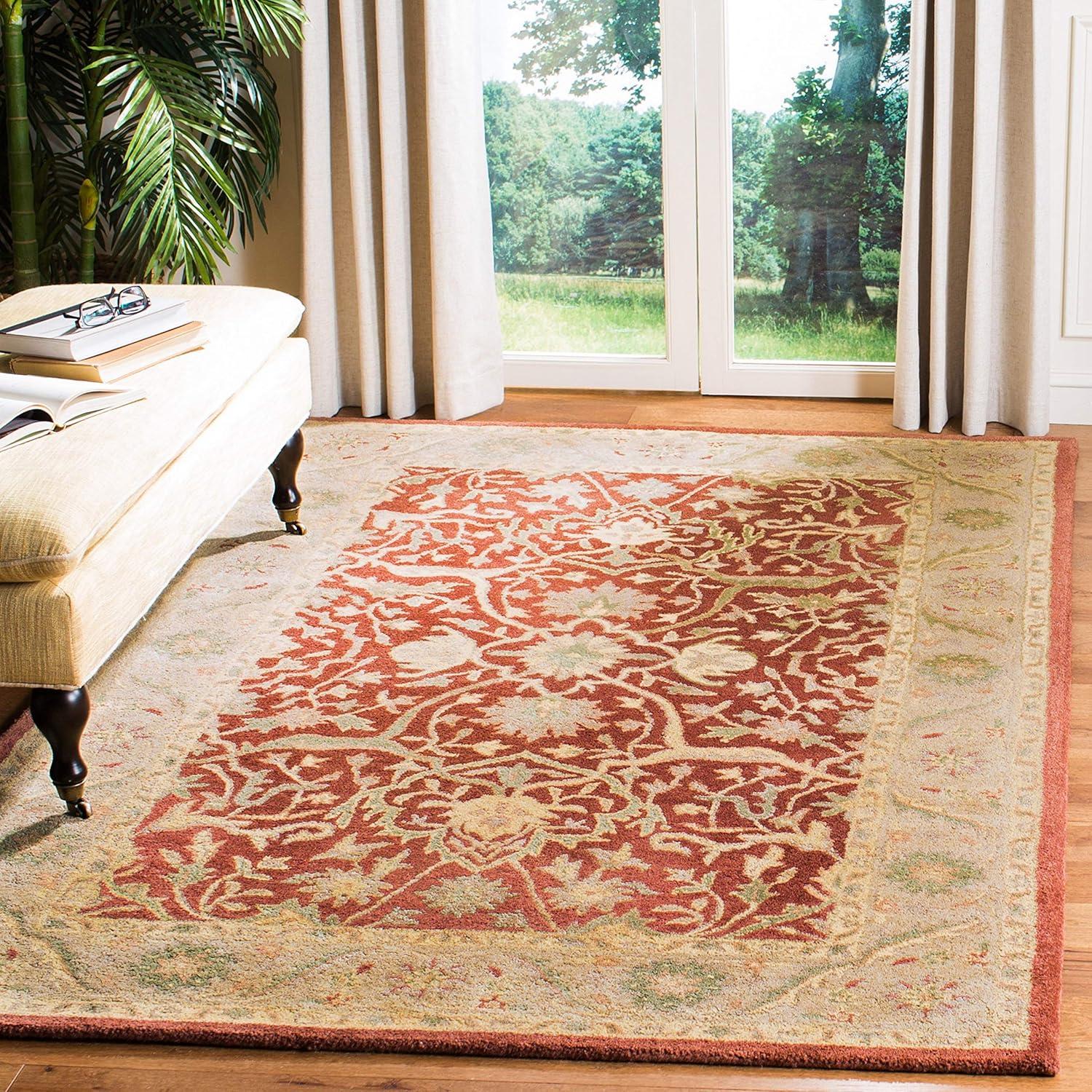image:imageSAFAVIEH Antiquity Collection Area Rug 5 x 8 Ivory Handmade Traditional Oriental Wool Ideal for High Traffic Areas in Living Room Bedroom AT14ARust