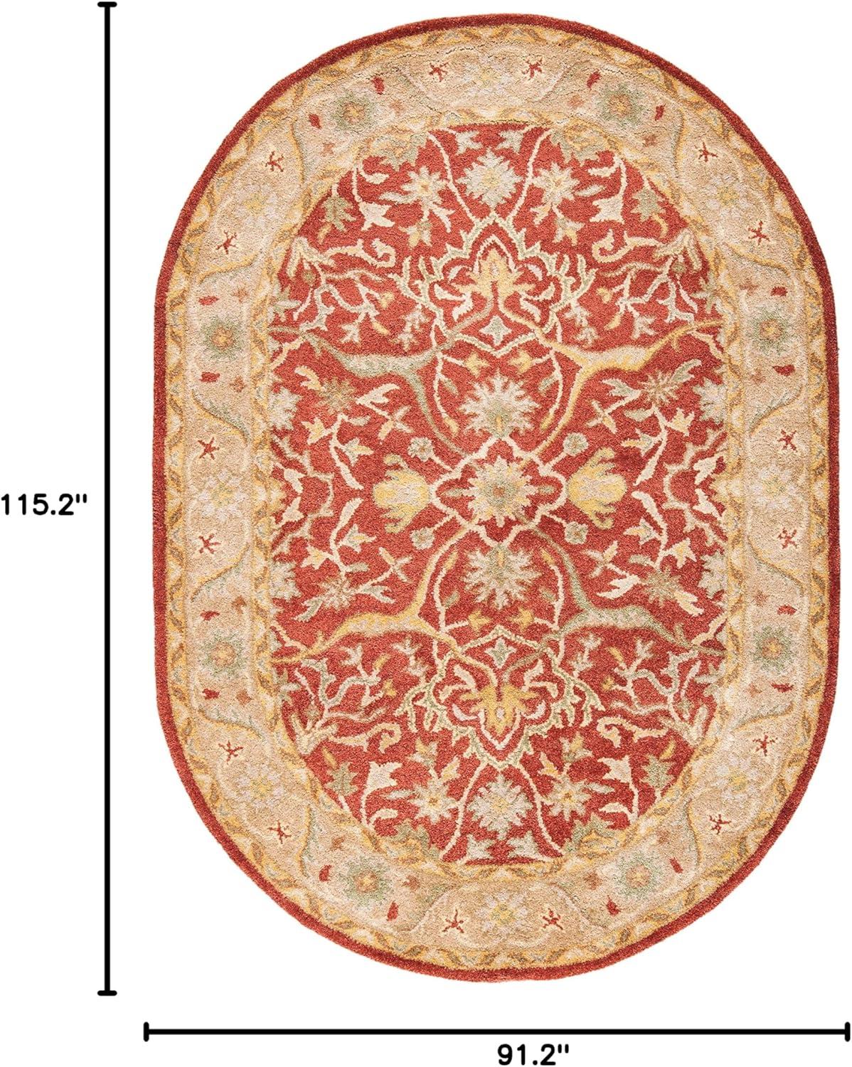 image:imageSAFAVIEH Antiquity Collection Area Rug 5 x 8 Ivory Handmade Traditional Oriental Wool Ideal for High Traffic Areas in Living Room Bedroom AT14ARust