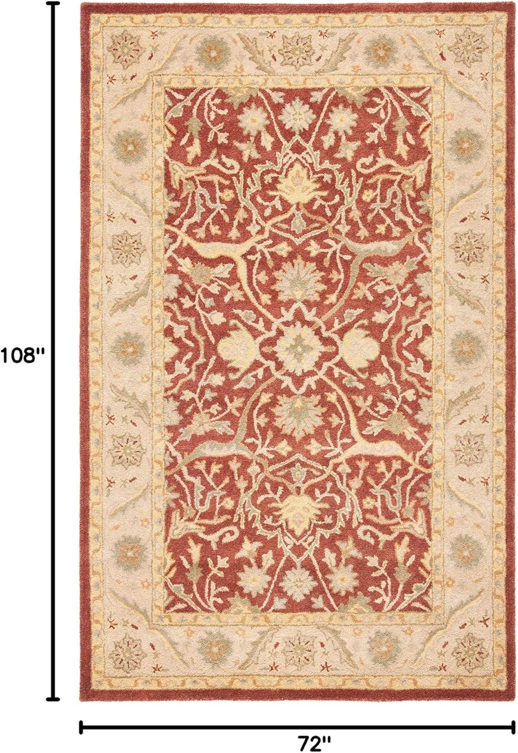 image:imageSAFAVIEH Antiquity Collection Area Rug 5 x 8 Ivory Handmade Traditional Oriental Wool Ideal for High Traffic Areas in Living Room Bedroom AT14ARust