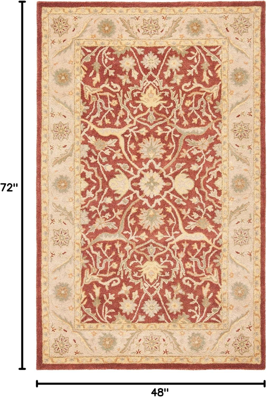 image:imageSAFAVIEH Antiquity Collection Area Rug 5 x 8 Ivory Handmade Traditional Oriental Wool Ideal for High Traffic Areas in Living Room Bedroom AT14ARust