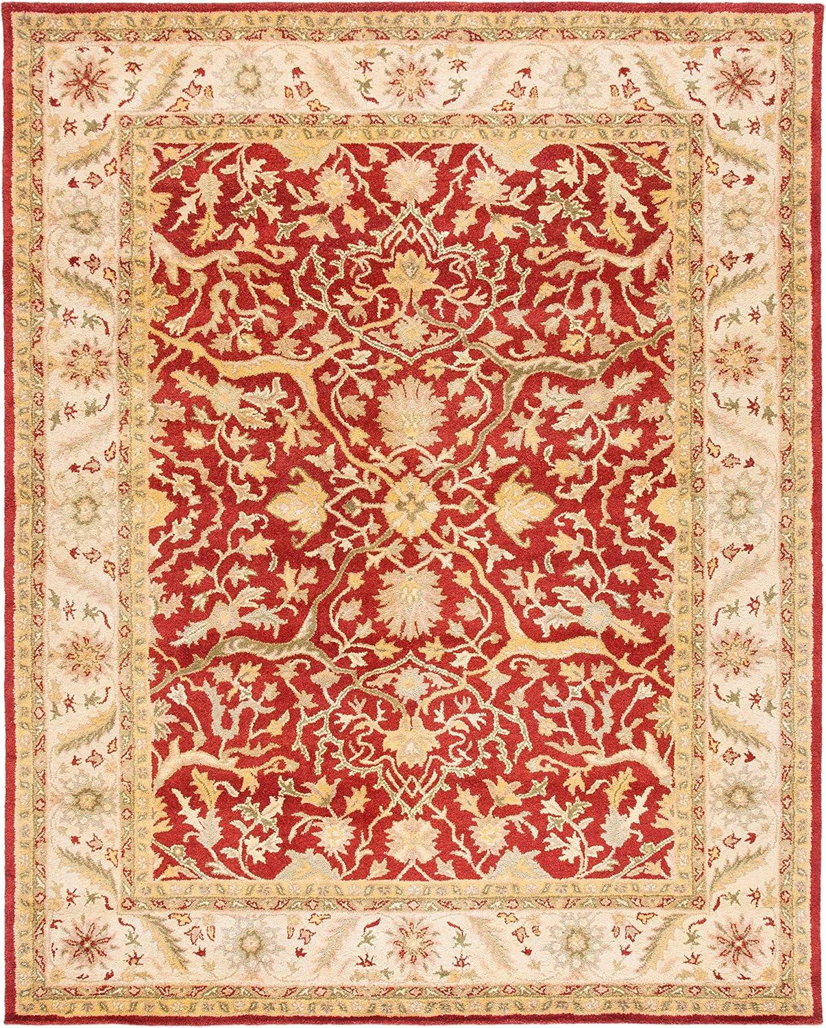 image:imageSAFAVIEH Antiquity Collection Area Rug 5 x 8 Ivory Handmade Traditional Oriental Wool Ideal for High Traffic Areas in Living Room Bedroom AT14ARust