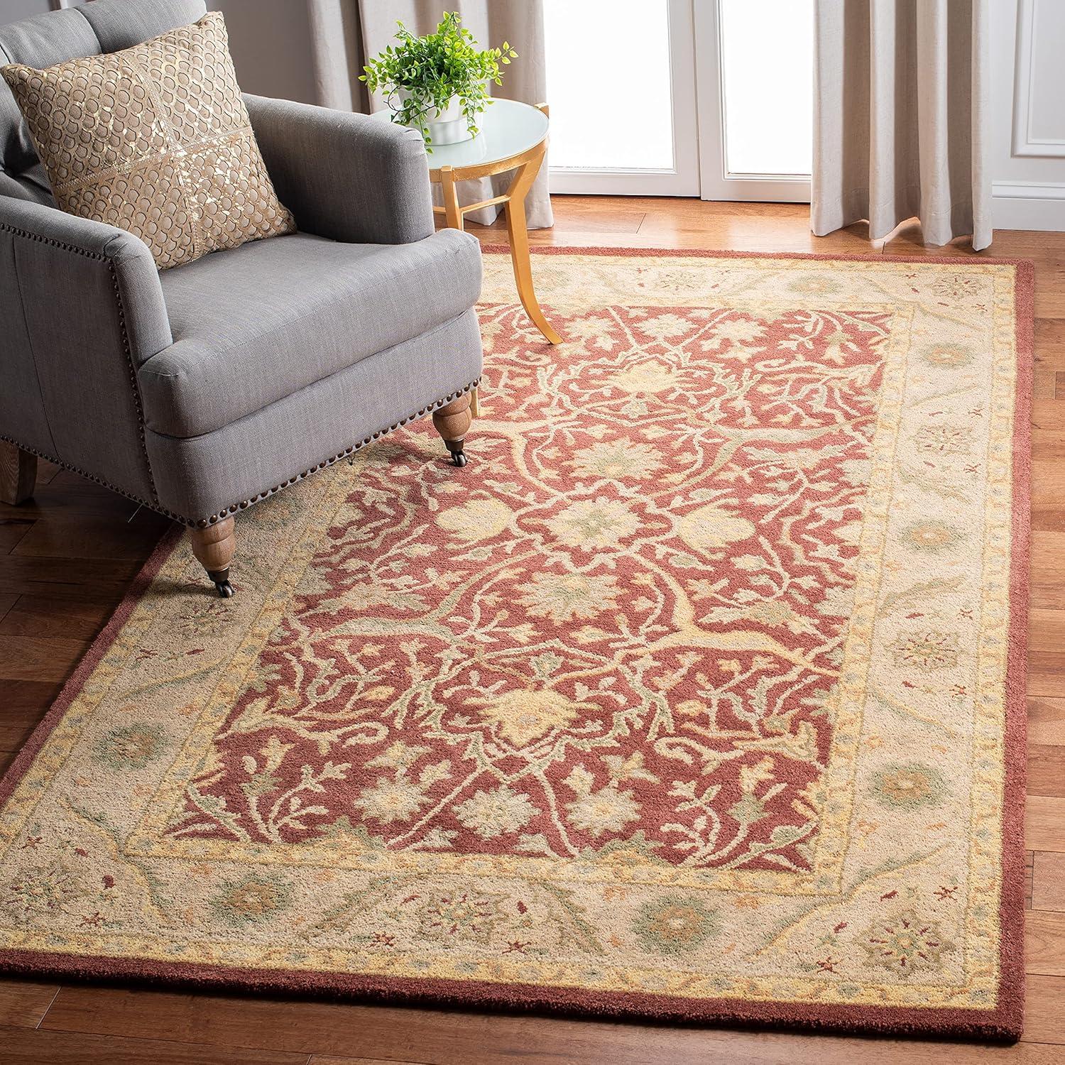 image:imageSAFAVIEH Antiquity Collection Area Rug 5 x 8 Ivory Handmade Traditional Oriental Wool Ideal for High Traffic Areas in Living Room Bedroom AT14ARust