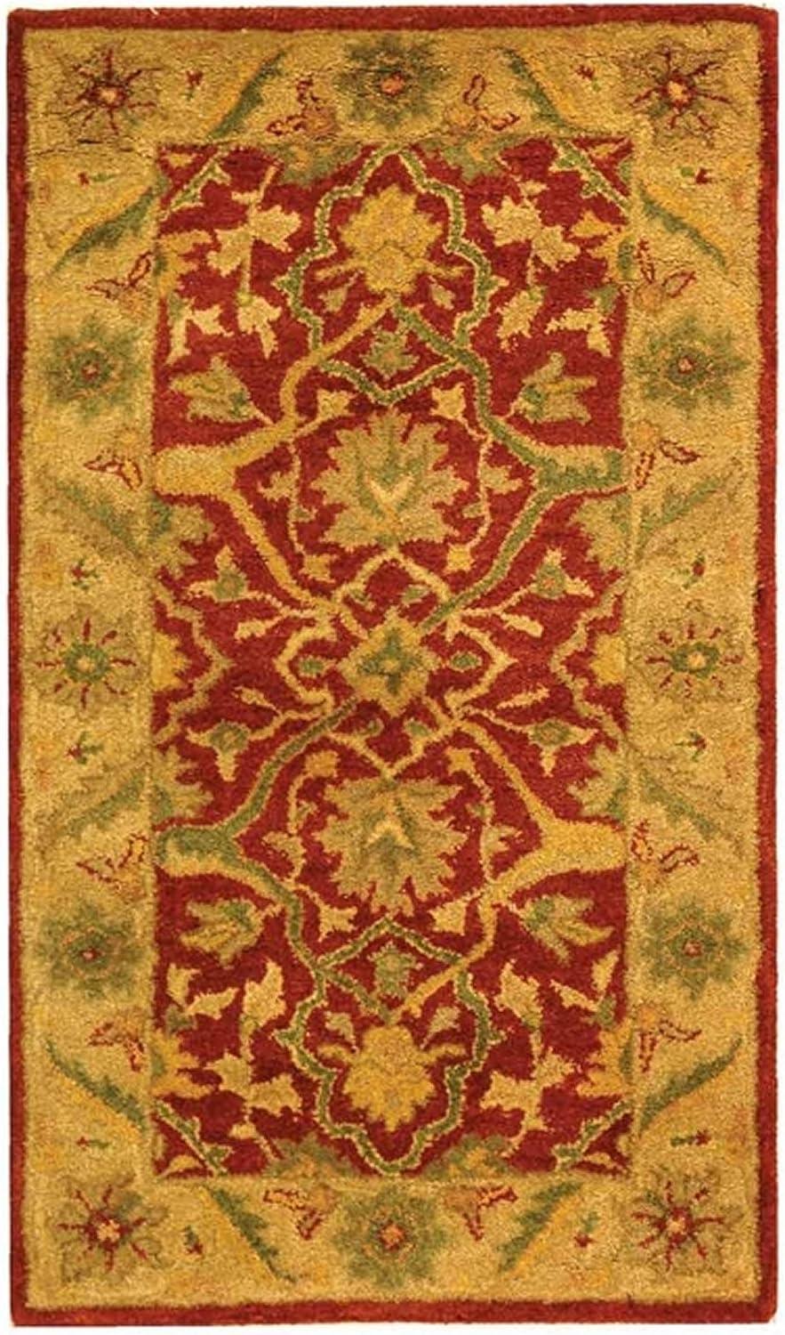image:imageSAFAVIEH Antiquity Collection Area Rug 5 x 8 Ivory Handmade Traditional Oriental Wool Ideal for High Traffic Areas in Living Room Bedroom AT14ARust