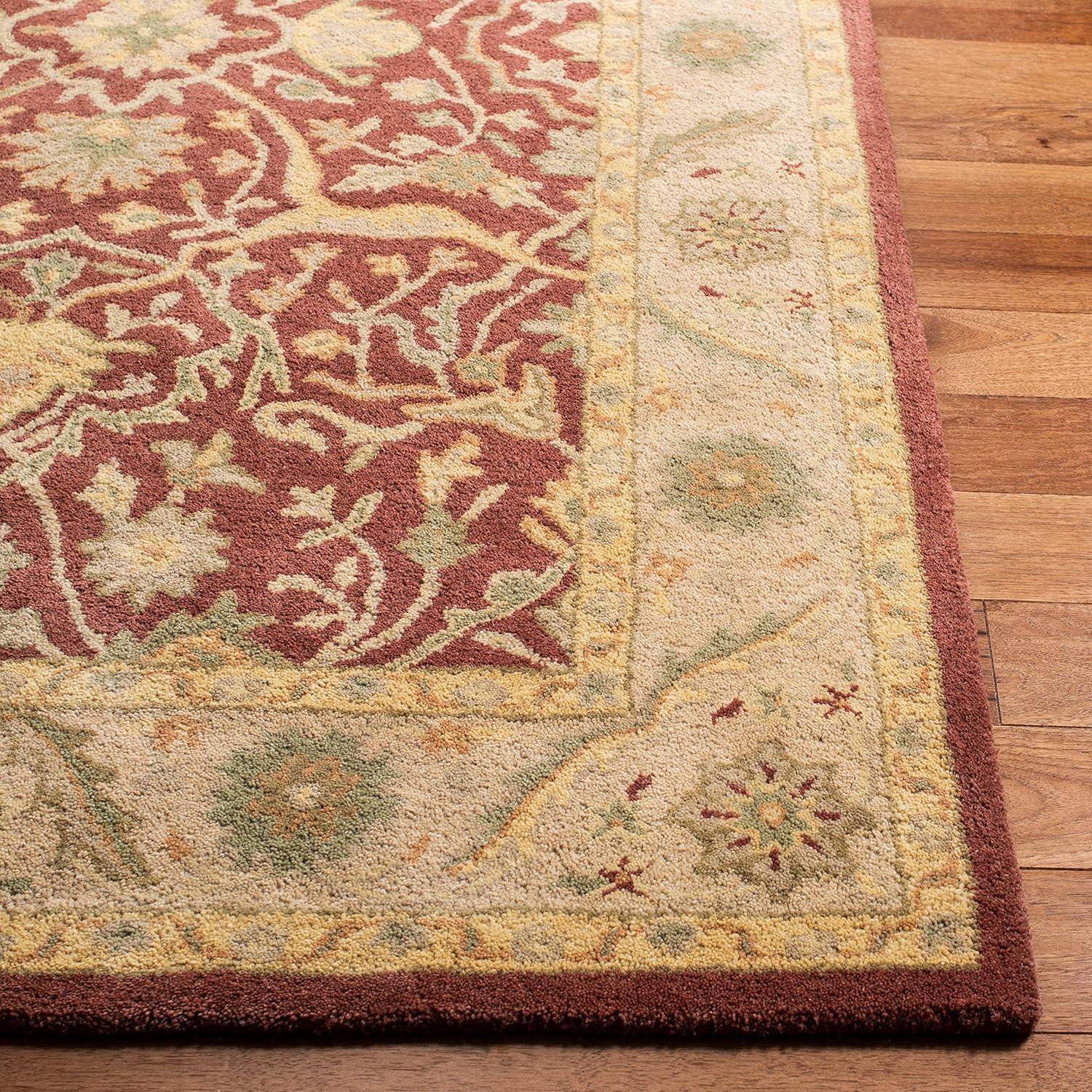 image:imageSAFAVIEH Antiquity Collection Area Rug 5 x 8 Ivory Handmade Traditional Oriental Wool Ideal for High Traffic Areas in Living Room Bedroom AT14ARust