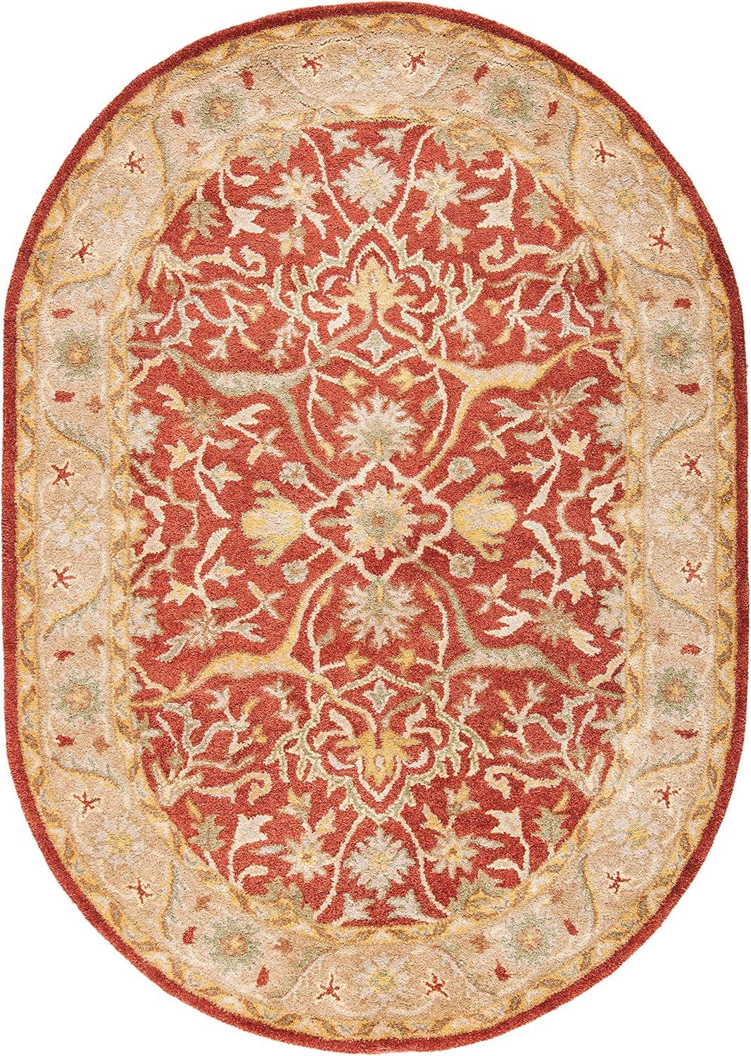 image:imageSAFAVIEH Antiquity Collection Area Rug 5 x 8 Ivory Handmade Traditional Oriental Wool Ideal for High Traffic Areas in Living Room Bedroom AT14ARust