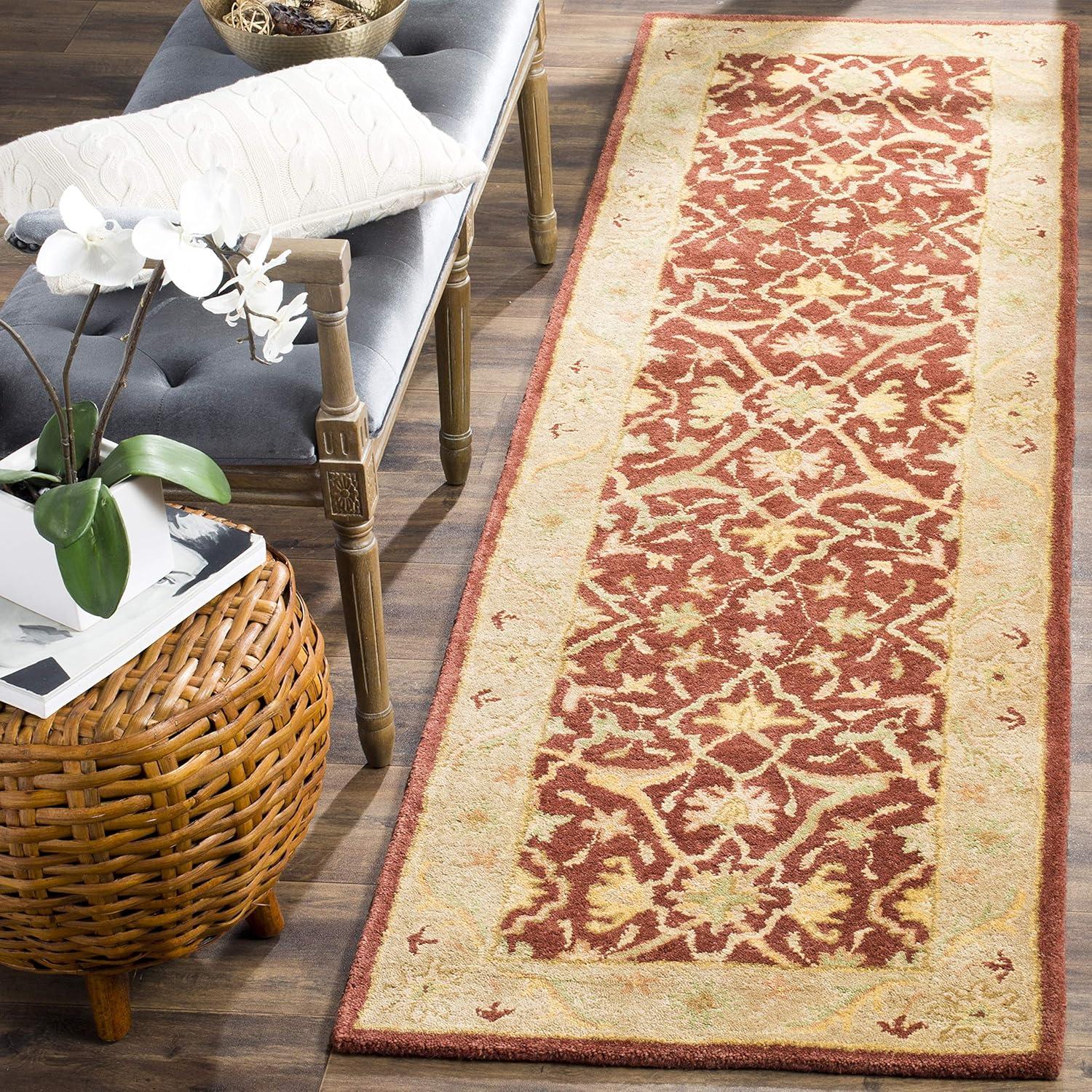 image:imageSAFAVIEH Antiquity Collection Area Rug 5 x 8 Ivory Handmade Traditional Oriental Wool Ideal for High Traffic Areas in Living Room Bedroom AT14ARust