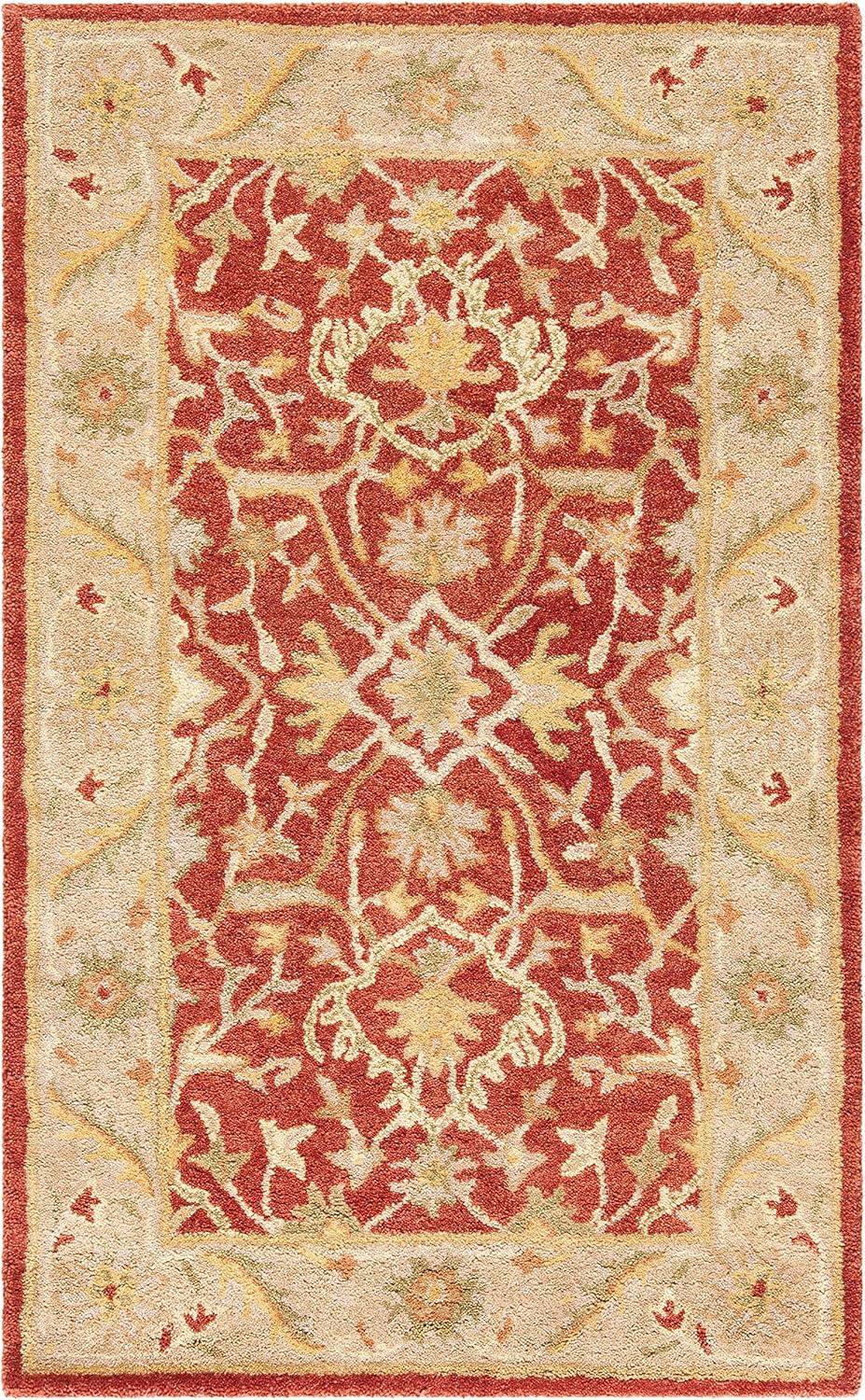 image:imageSAFAVIEH Antiquity Collection Area Rug 5 x 8 Ivory Handmade Traditional Oriental Wool Ideal for High Traffic Areas in Living Room Bedroom AT14ARust