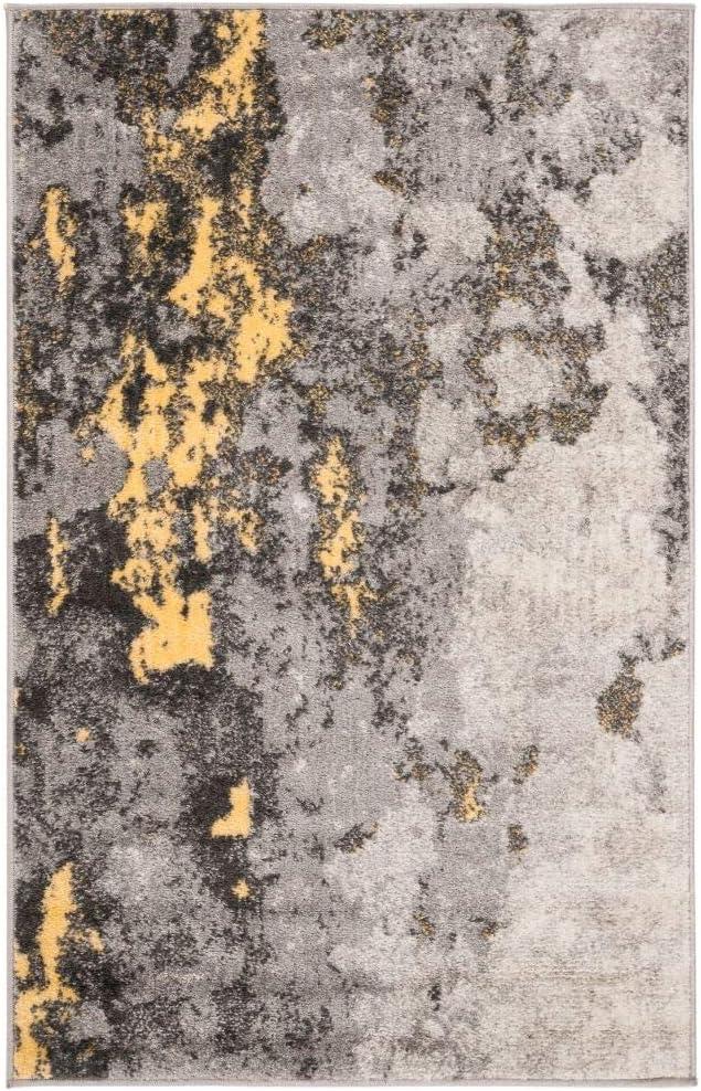 image:imageSAFAVIEH Area Rug 8x10 Adirondack Collection Large Grey amp Yellow Modern Abstract Design NonShedding amp Easy Cleaning Ideal for Living Room Bedroom Office Dining Space ADR134HGreyYellow