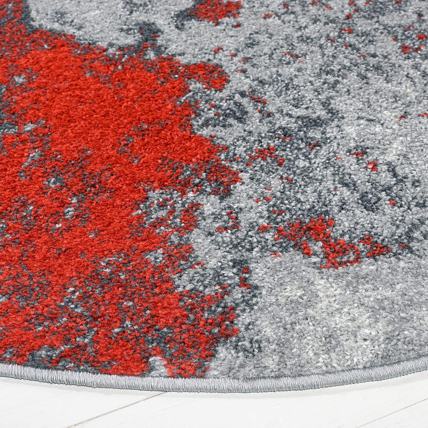image:imageSAFAVIEH Area Rug 8x10 Adirondack Collection Large Grey amp Yellow Modern Abstract Design NonShedding amp Easy Cleaning Ideal for Living Room Bedroom Office Dining Space ADR134HOrangeGrey
