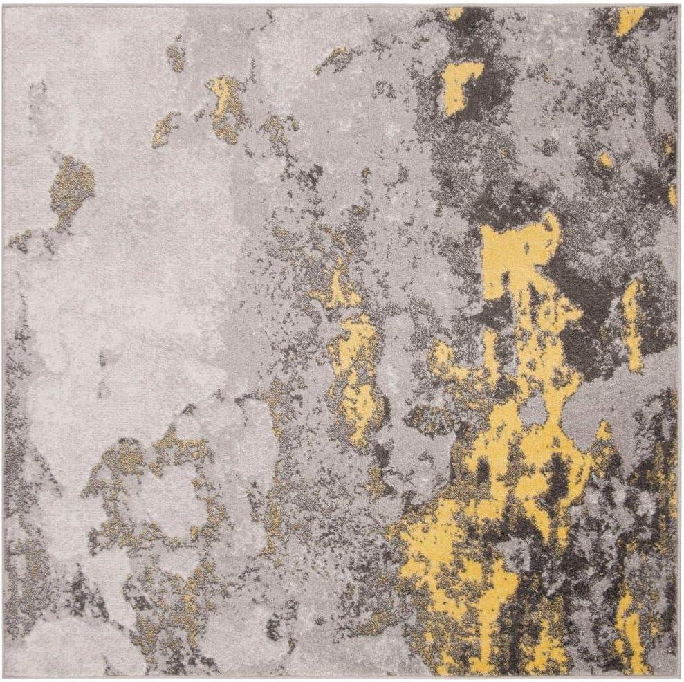 image:imageSAFAVIEH Area Rug 8x10 Adirondack Collection Large Grey amp Yellow Modern Abstract Design NonShedding amp Easy Cleaning Ideal for Living Room Bedroom Office Dining Space ADR134HGreyYellow