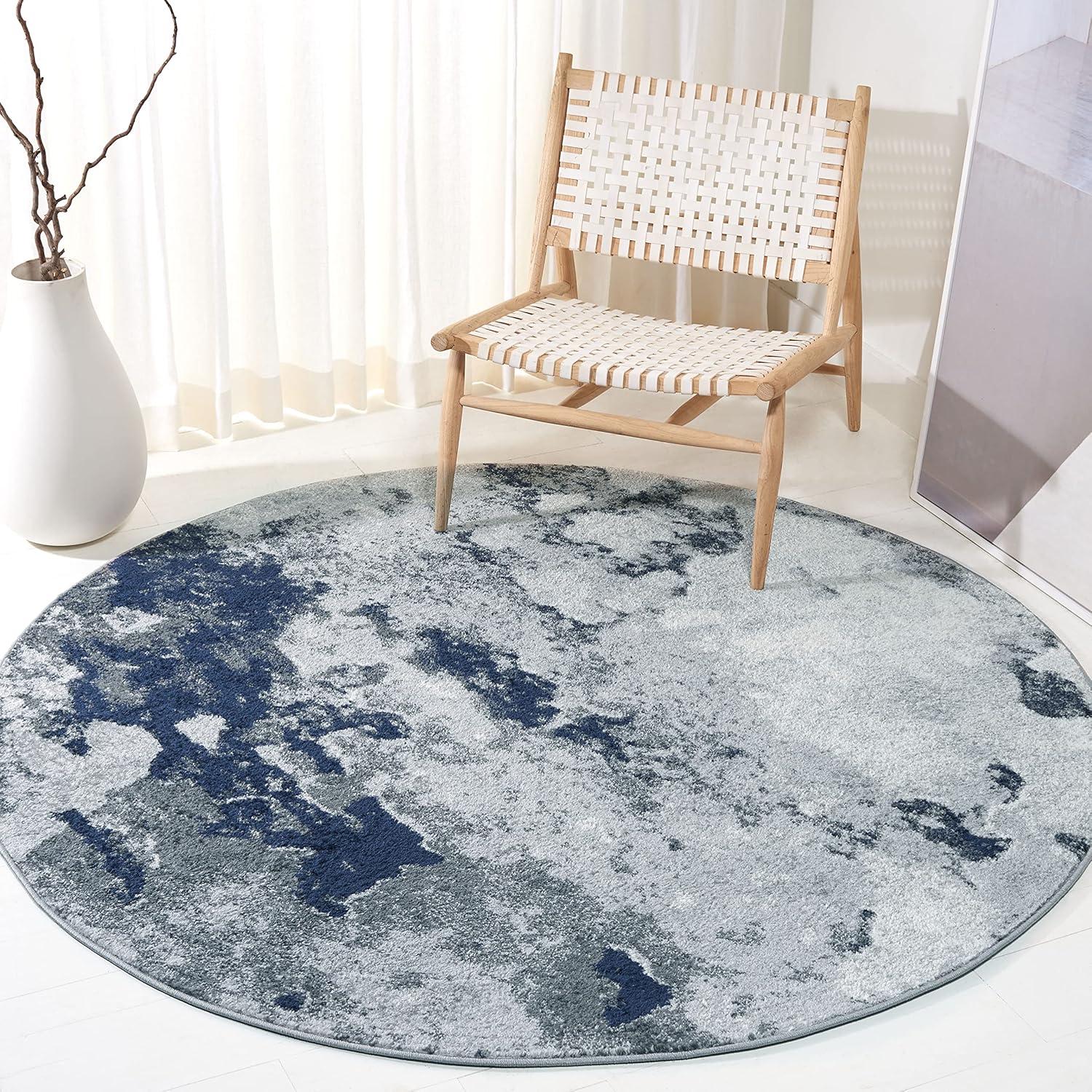 image:imageSAFAVIEH Area Rug 8x10 Adirondack Collection Large Grey amp Yellow Modern Abstract Design NonShedding amp Easy Cleaning Ideal for Living Room Bedroom Office Dining Space ADR134HNavyGrey