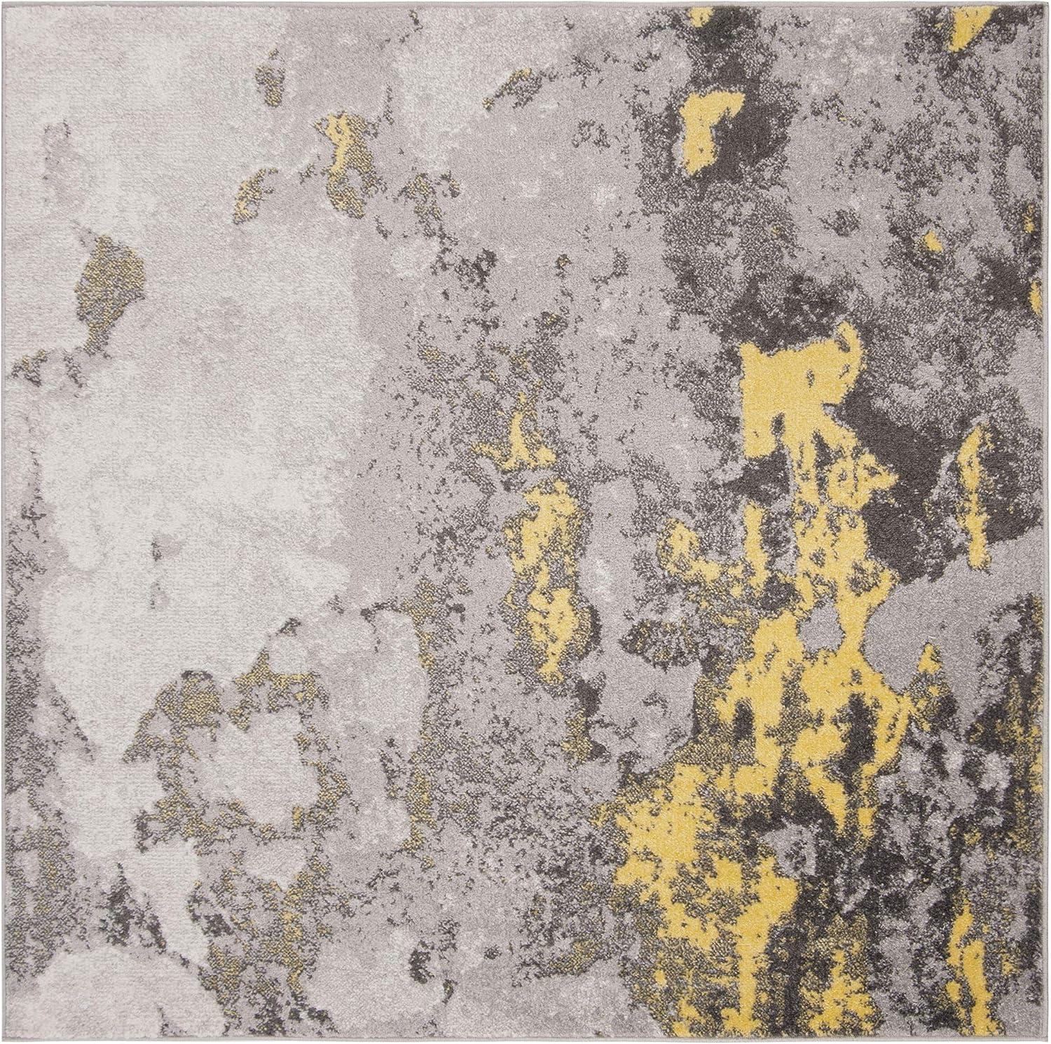 image:imageSAFAVIEH Area Rug 8x10 Adirondack Collection Large Grey amp Yellow Modern Abstract Design NonShedding amp Easy Cleaning Ideal for Living Room Bedroom Office Dining Space ADR134HGreyYellow