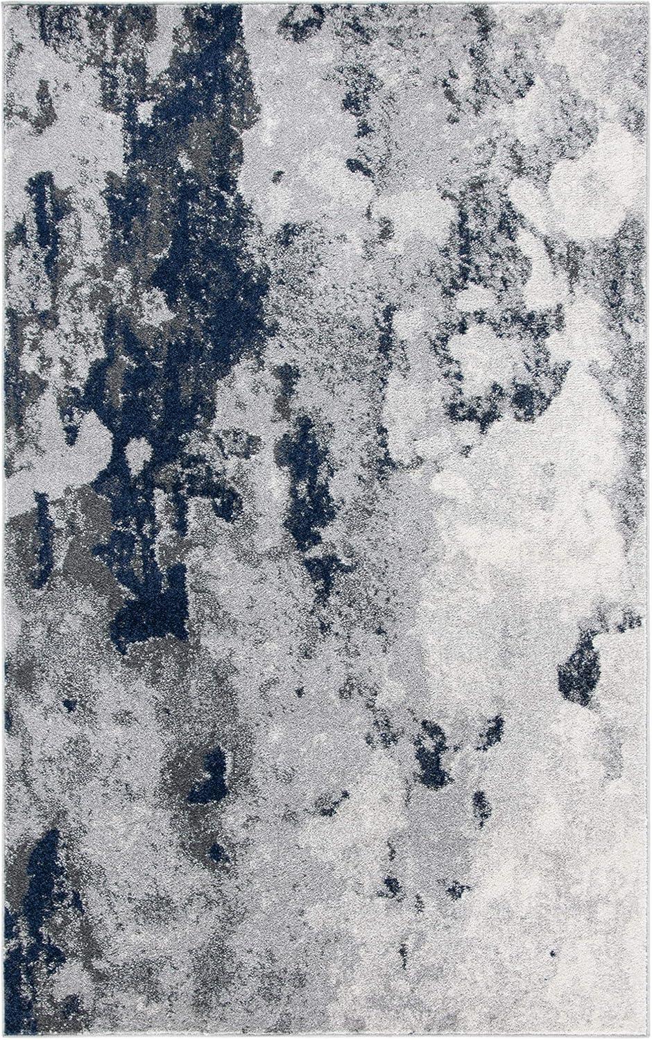 image:imageSAFAVIEH Area Rug 8x10 Adirondack Collection Large Grey amp Yellow Modern Abstract Design NonShedding amp Easy Cleaning Ideal for Living Room Bedroom Office Dining Space ADR134HNavyGrey