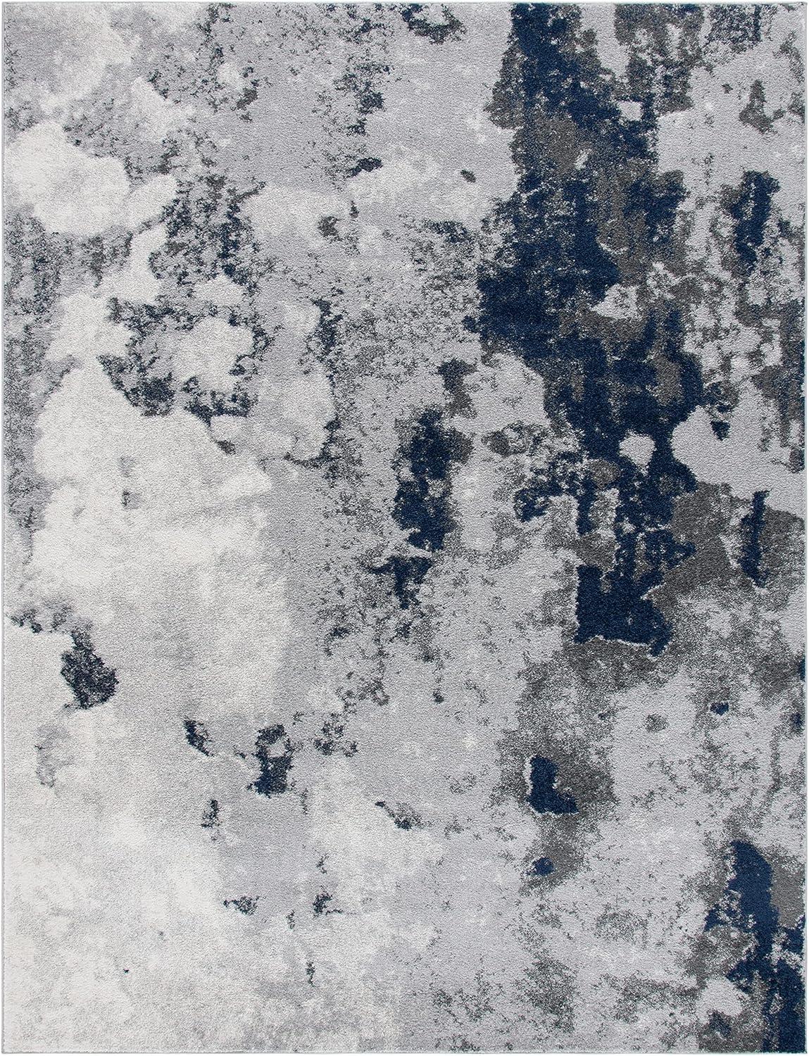 image:imageSAFAVIEH Area Rug 8x10 Adirondack Collection Large Grey amp Yellow Modern Abstract Design NonShedding amp Easy Cleaning Ideal for Living Room Bedroom Office Dining Space ADR134HNavyGrey
