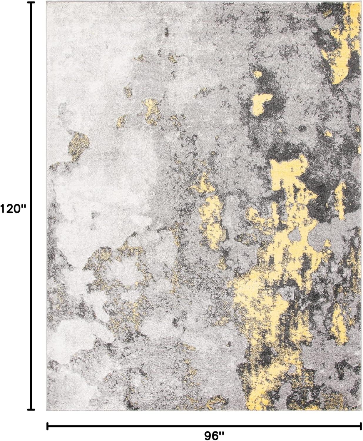 image:imageSAFAVIEH Area Rug 8x10 Adirondack Collection Large Grey amp Yellow Modern Abstract Design NonShedding amp Easy Cleaning Ideal for Living Room Bedroom Office Dining Space ADR134HGreyYellow