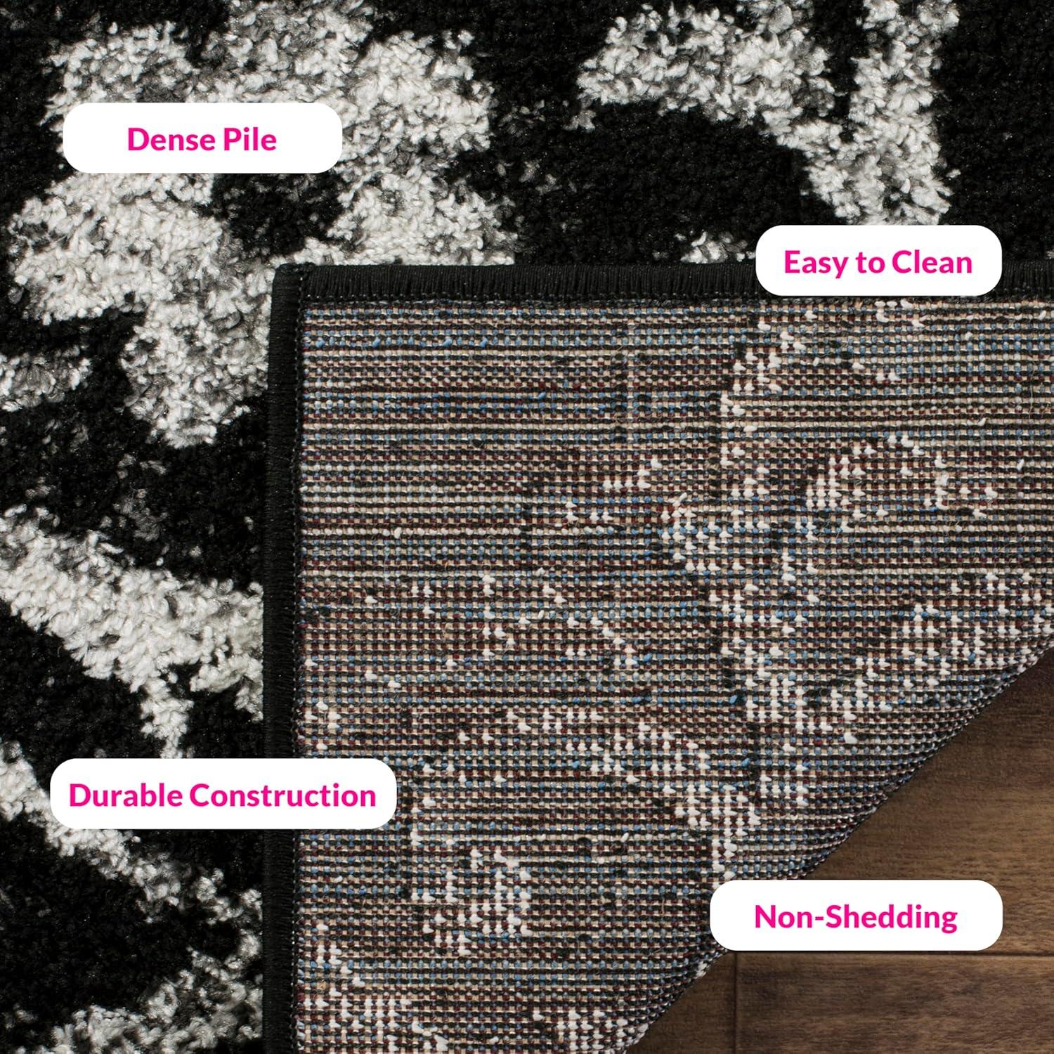 image:imageSAFAVIEH Area Rug 8x10 Adirondack Collection Large Navy amp Silver Floral Glam Damask Design NonShedding amp Easy Cleaning Ideal for Living Room Bedroom Office Dining Space ADR114NBlackSilver