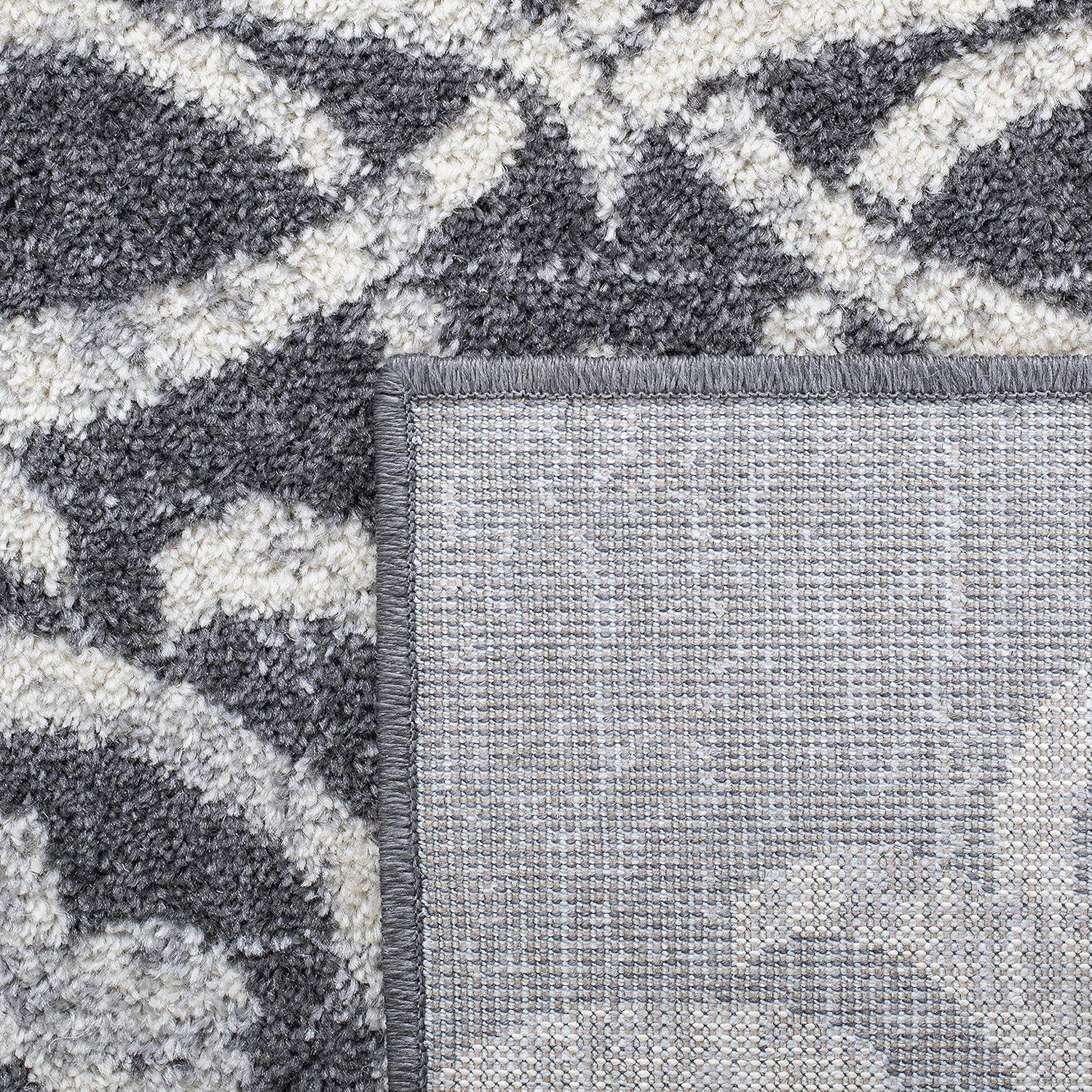 image:imageSAFAVIEH Area Rug 8x10 Adirondack Collection Large Navy amp Silver Floral Glam Damask Design NonShedding amp Easy Cleaning Ideal for Living Room Bedroom Office Dining Space ADR114NCharcoalIvory