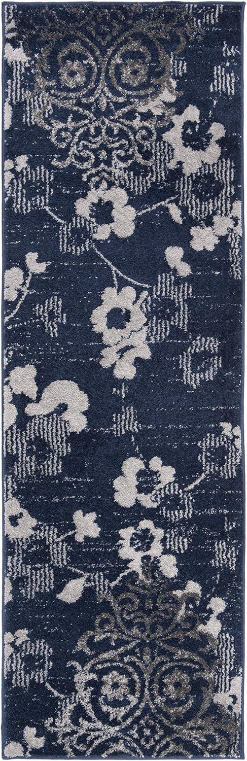 image:imageSAFAVIEH Area Rug 8x10 Adirondack Collection Large Navy amp Silver Floral Glam Damask Design NonShedding amp Easy Cleaning Ideal for Living Room Bedroom Office Dining Space ADR114NNavySilver