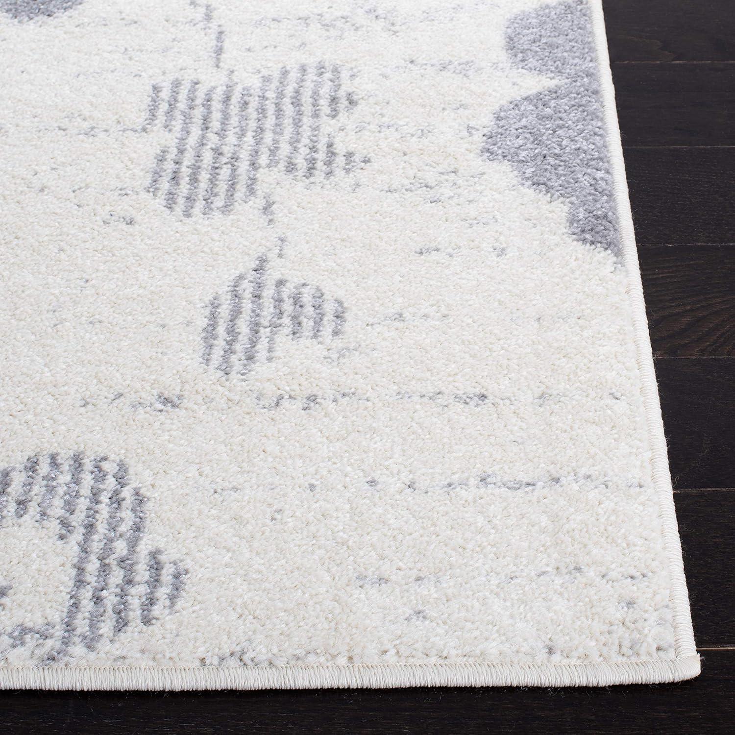 image:imageSAFAVIEH Area Rug 8x10 Adirondack Collection Large Navy amp Silver Floral Glam Damask Design NonShedding amp Easy Cleaning Ideal for Living Room Bedroom Office Dining Space ADR114NIvoryGrey