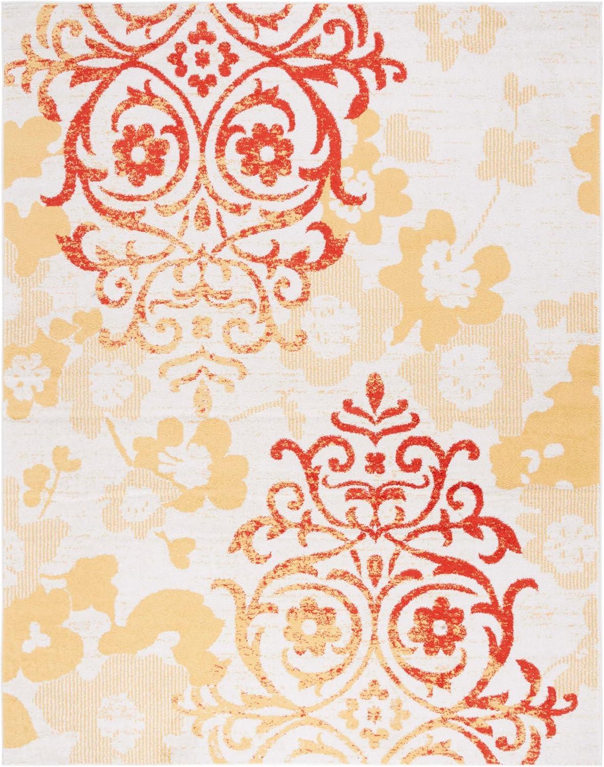 image:imageSAFAVIEH Area Rug 8x10 Adirondack Collection Large Navy amp Silver Floral Glam Damask Design NonShedding amp Easy Cleaning Ideal for Living Room Bedroom Office Dining Space ADR114NGreyGold