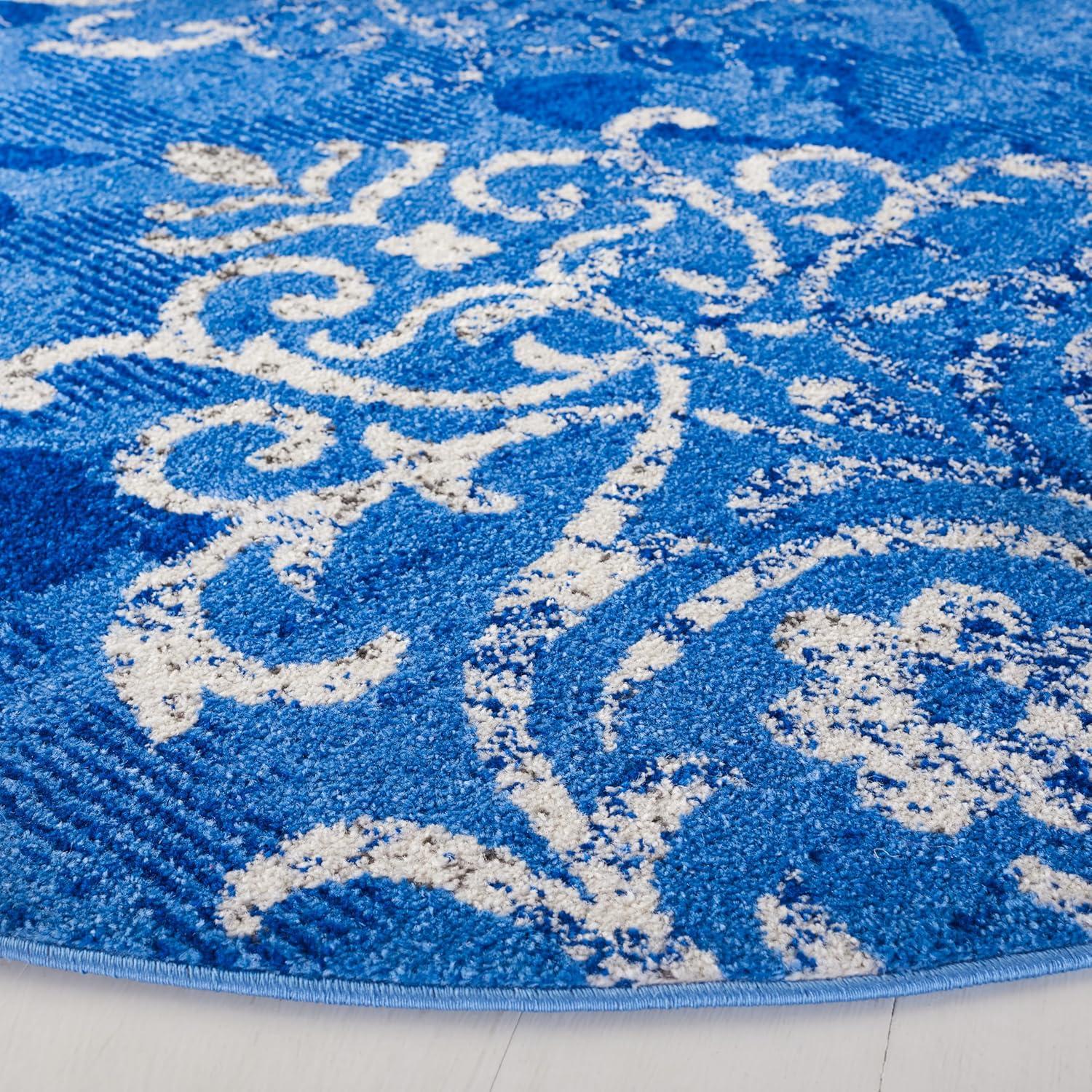 image:imageSAFAVIEH Area Rug 8x10 Adirondack Collection Large Navy amp Silver Floral Glam Damask Design NonShedding amp Easy Cleaning Ideal for Living Room Bedroom Office Dining Space ADR114NLight BlueDark Blue