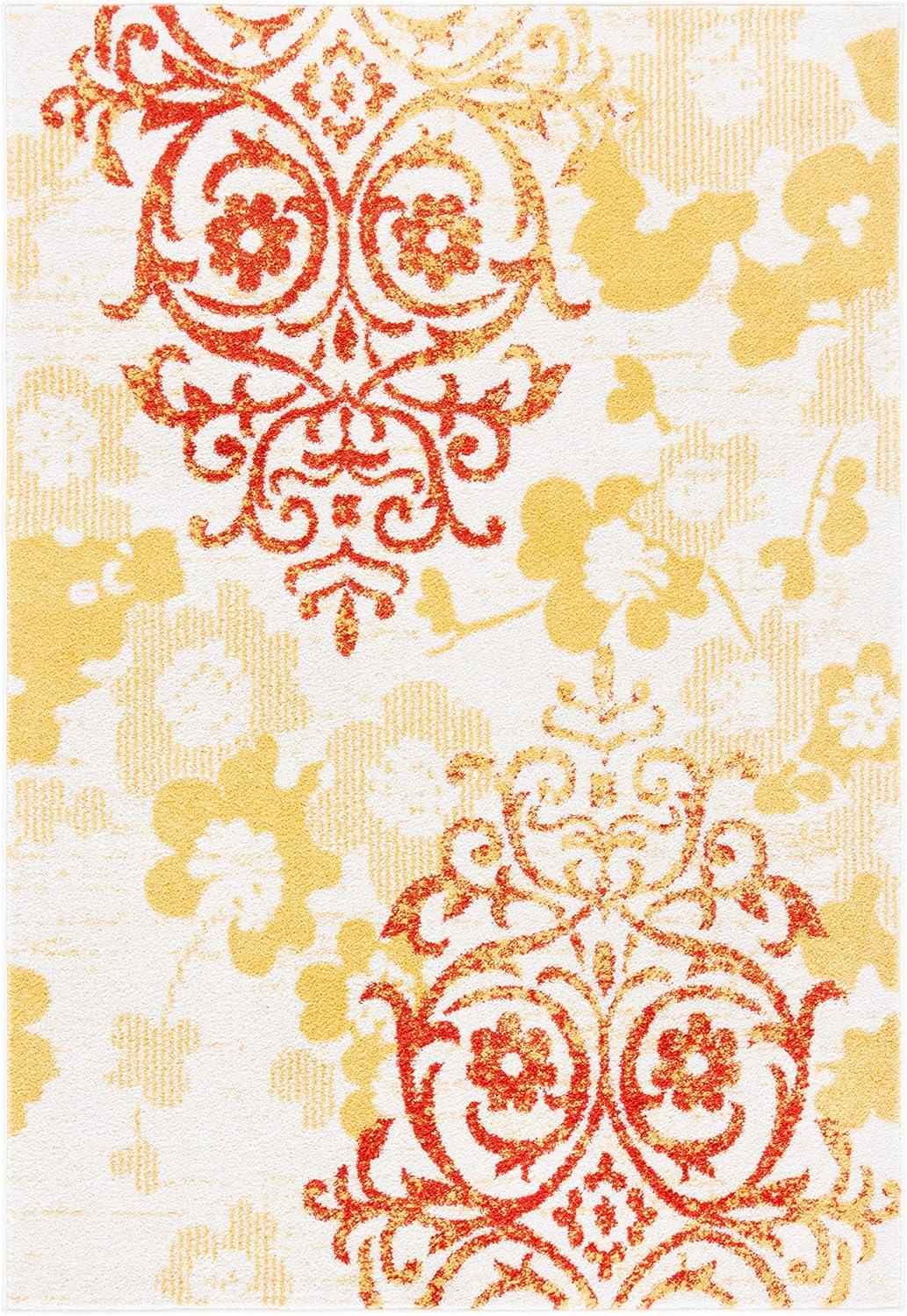 image:imageSAFAVIEH Area Rug 8x10 Adirondack Collection Large Navy amp Silver Floral Glam Damask Design NonShedding amp Easy Cleaning Ideal for Living Room Bedroom Office Dining Space ADR114NGreyGold