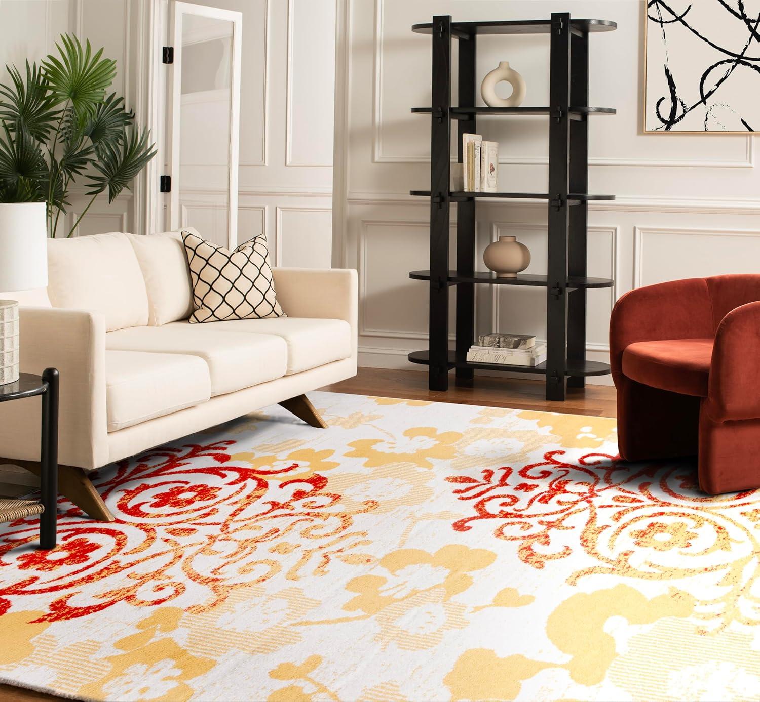 image:imageSAFAVIEH Area Rug 8x10 Adirondack Collection Large Navy amp Silver Floral Glam Damask Design NonShedding amp Easy Cleaning Ideal for Living Room Bedroom Office Dining Space ADR114NGreyGold